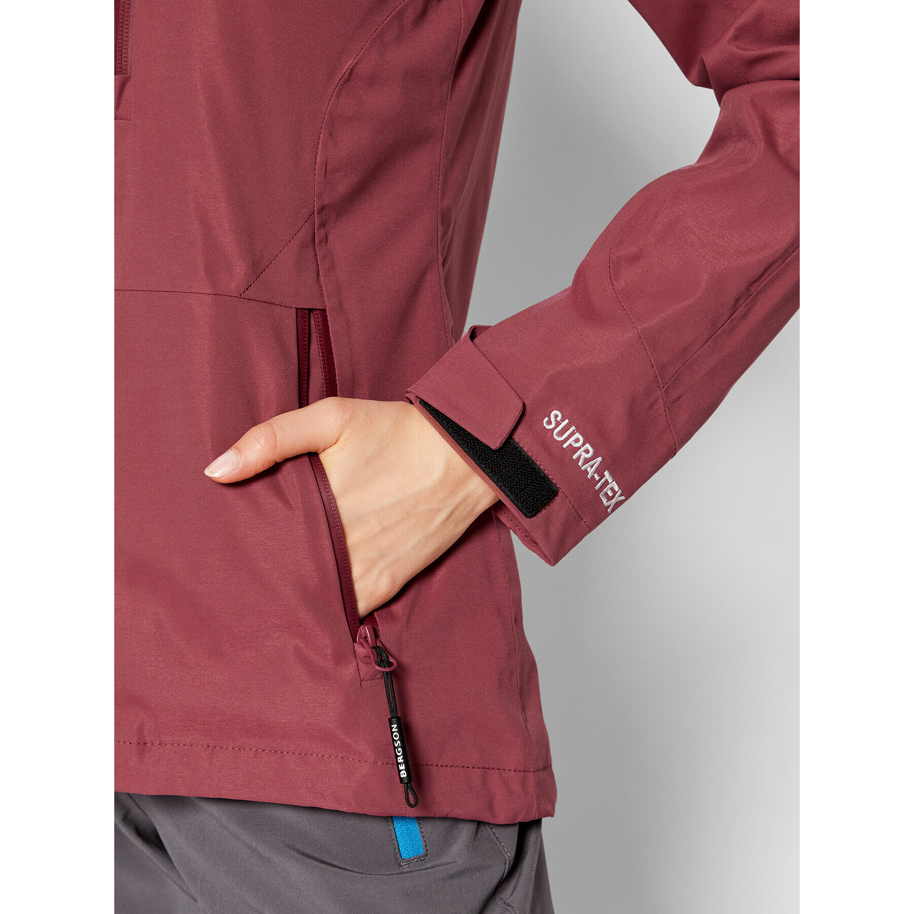 Bergson Преходно яке Rush Stx Бордо Slim Fit - Pepit.bg