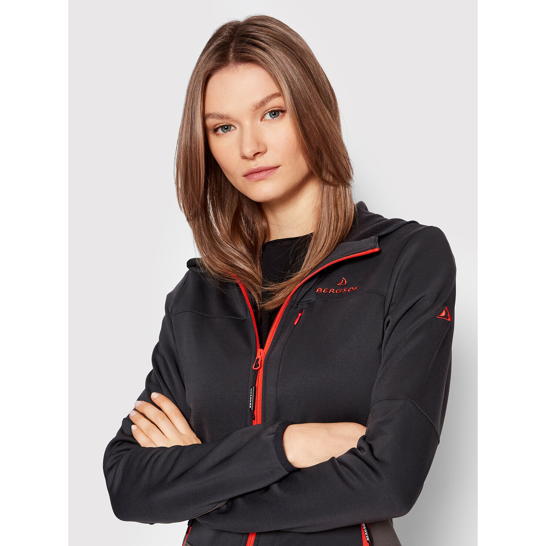 Bergson Суитшърт Act Ps Сив Slim Fit - Pepit.bg