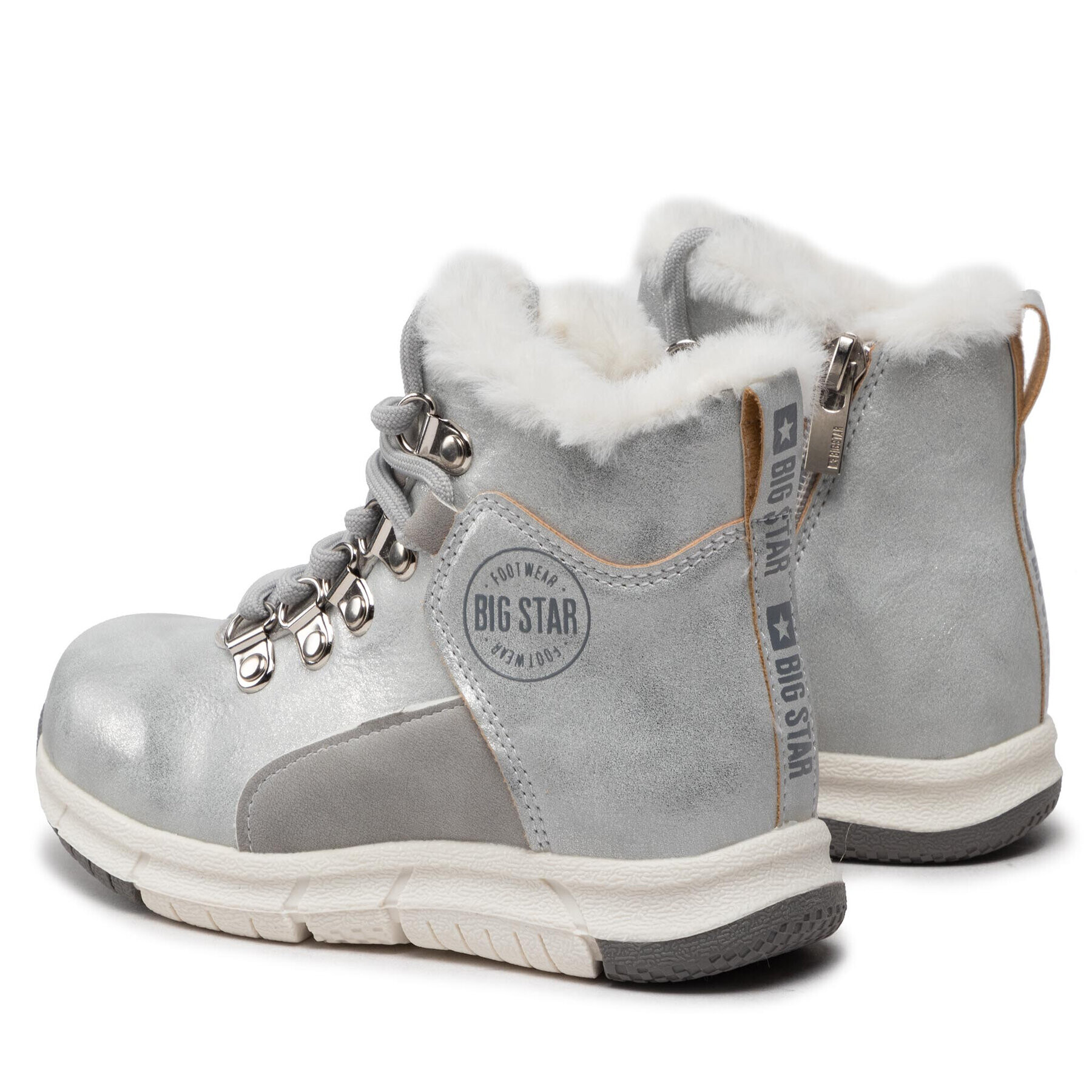 Big Star Shoes Ботуши KK374178 Сребрист - Pepit.bg
