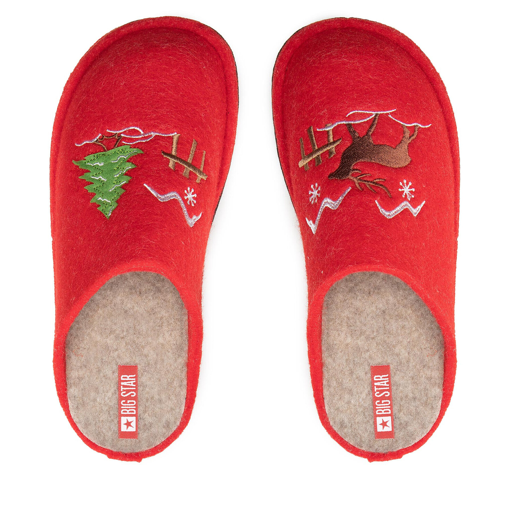 Big Star Shoes Пантофи KK276017 Червен - Pepit.bg