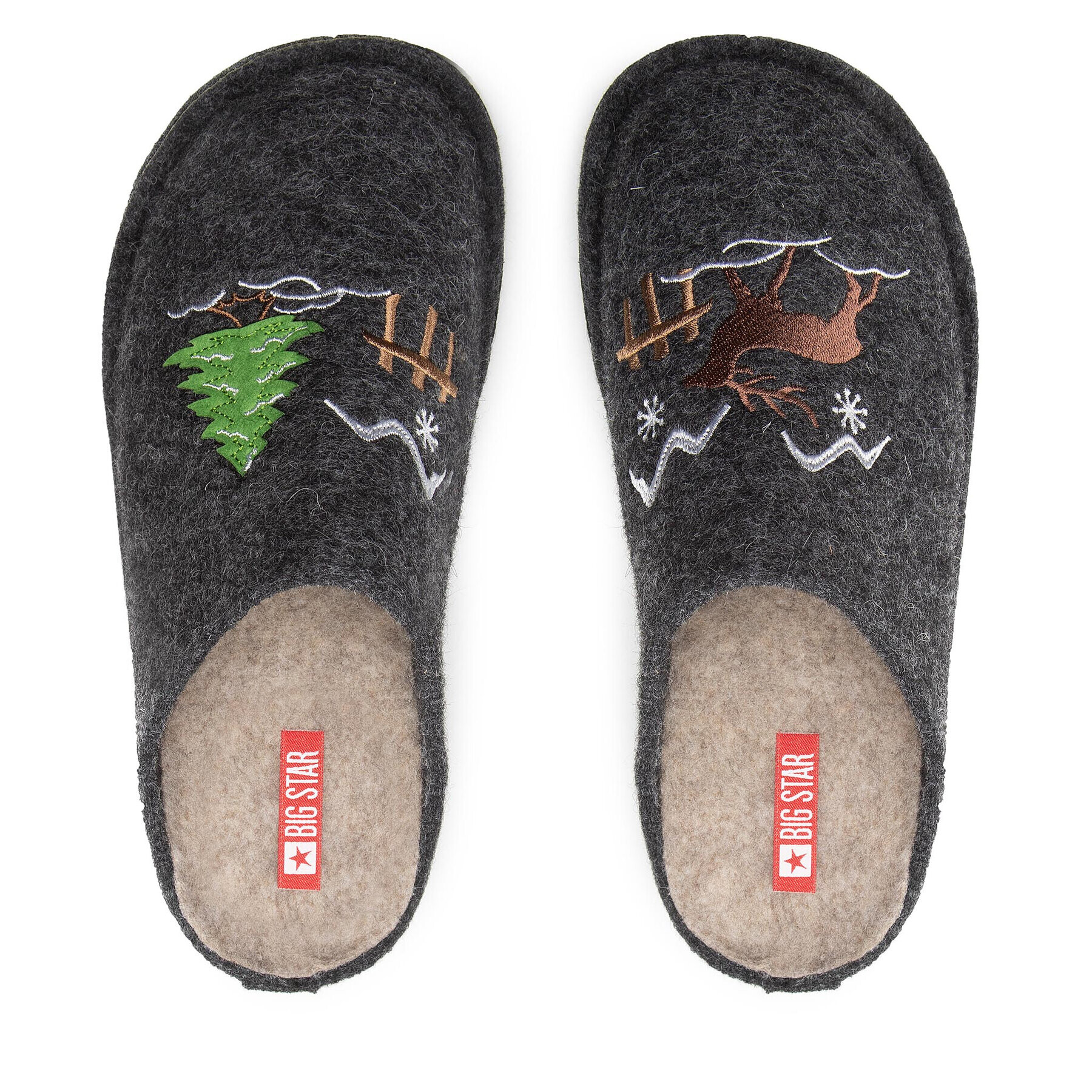 Big Star Shoes Пантофи KK276018 Черен - Pepit.bg