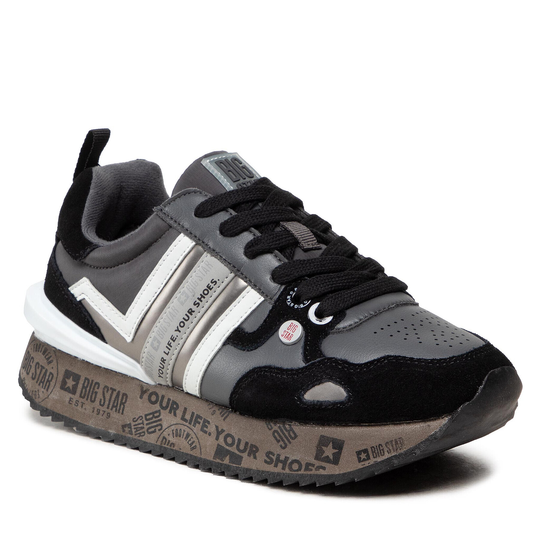 Big Star Shoes Сникърси II274300 Сив - Pepit.bg