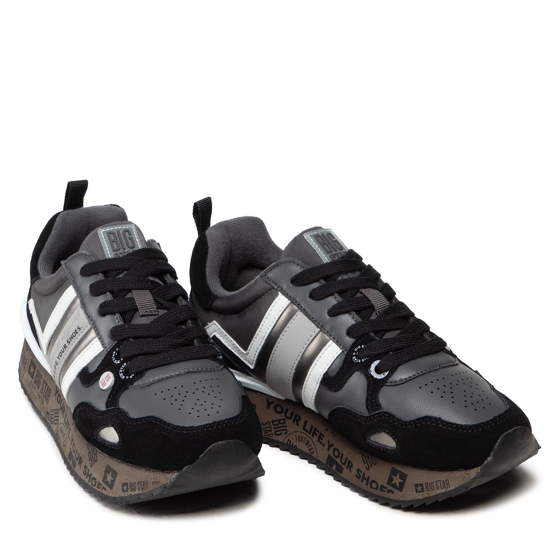 Big Star Shoes Сникърси II274300 Сив - Pepit.bg