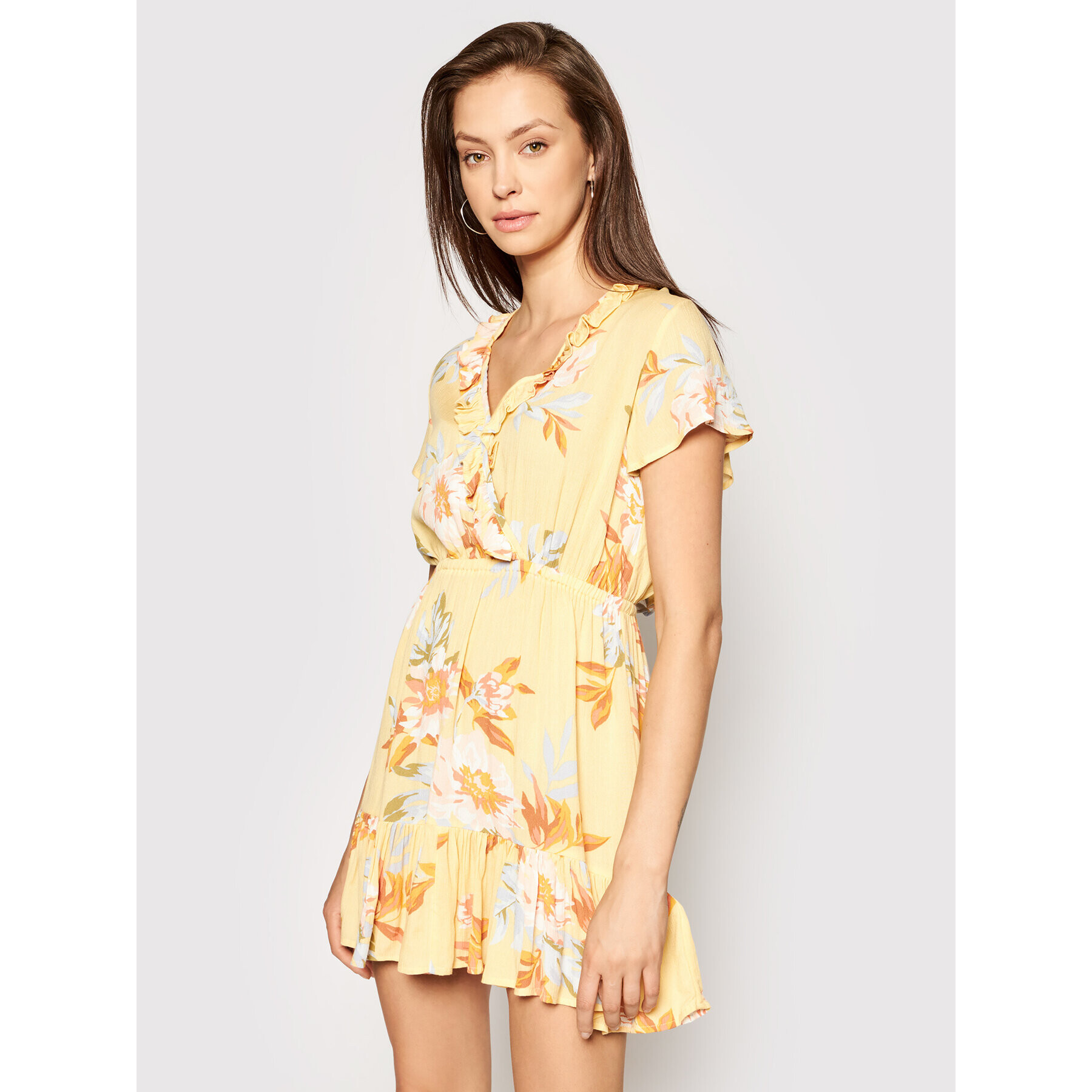 Billabong Лятна рокля First Sight W3DR15BIP1 Жълт Regular Fit - Pepit.bg