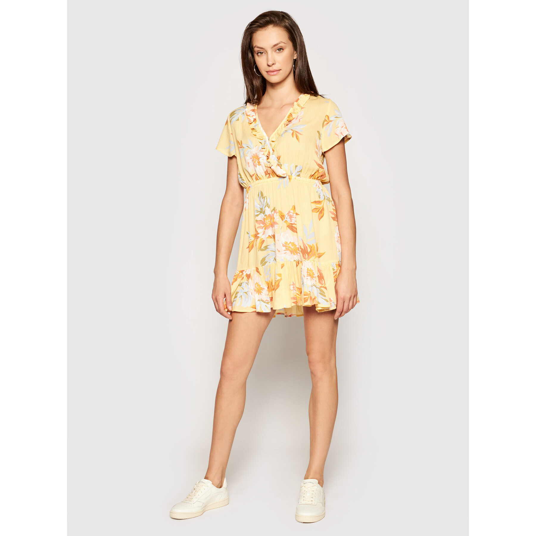 Billabong Лятна рокля First Sight W3DR15BIP1 Жълт Regular Fit - Pepit.bg