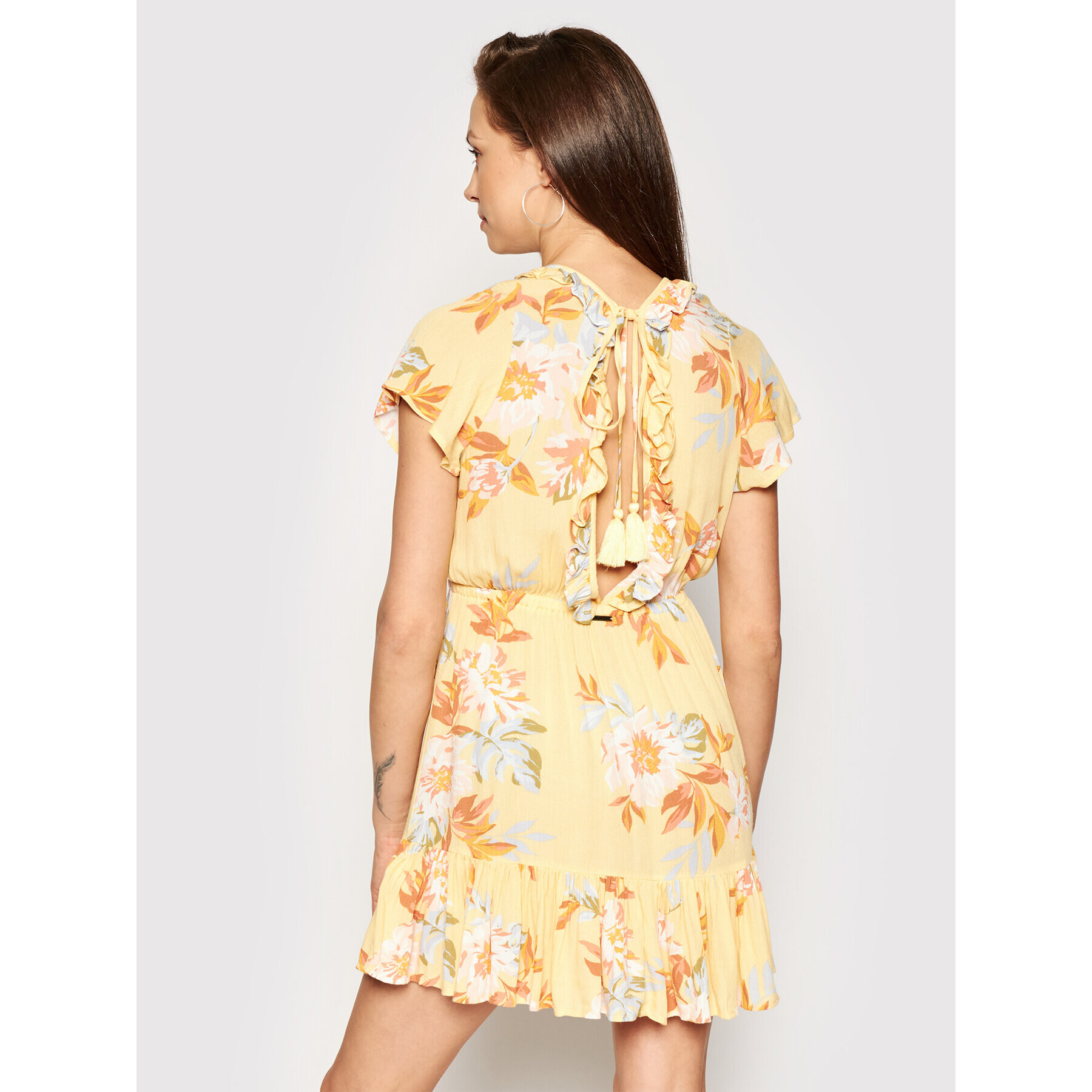 Billabong Лятна рокля First Sight W3DR15BIP1 Жълт Regular Fit - Pepit.bg
