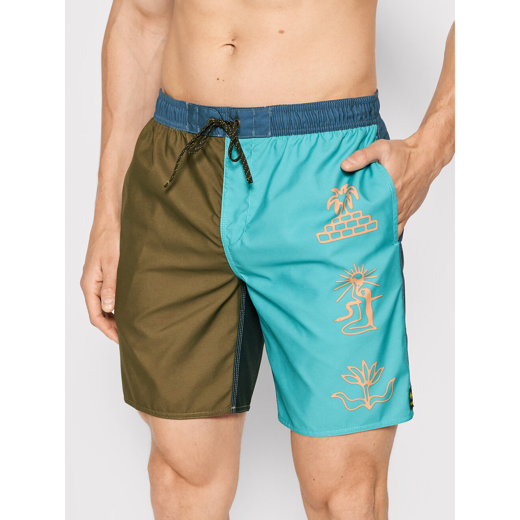 Billabong Плувни шорти WRANGLER Sacred Sands Layback D1LB10 BIS2 Цветен Regular Fit - Pepit.bg