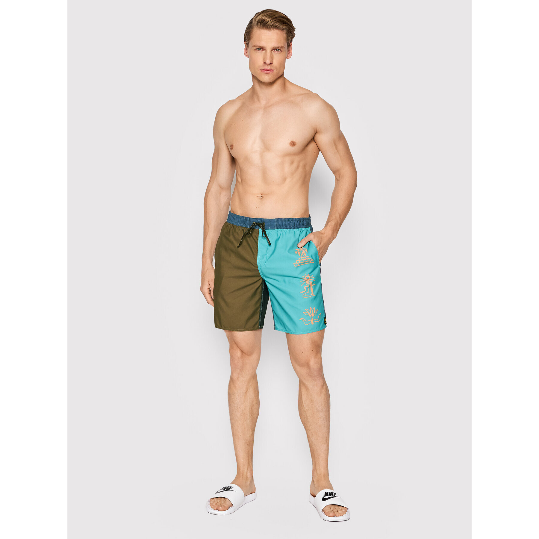 Billabong Плувни шорти WRANGLER Sacred Sands Layback D1LB10 BIS2 Цветен Regular Fit - Pepit.bg