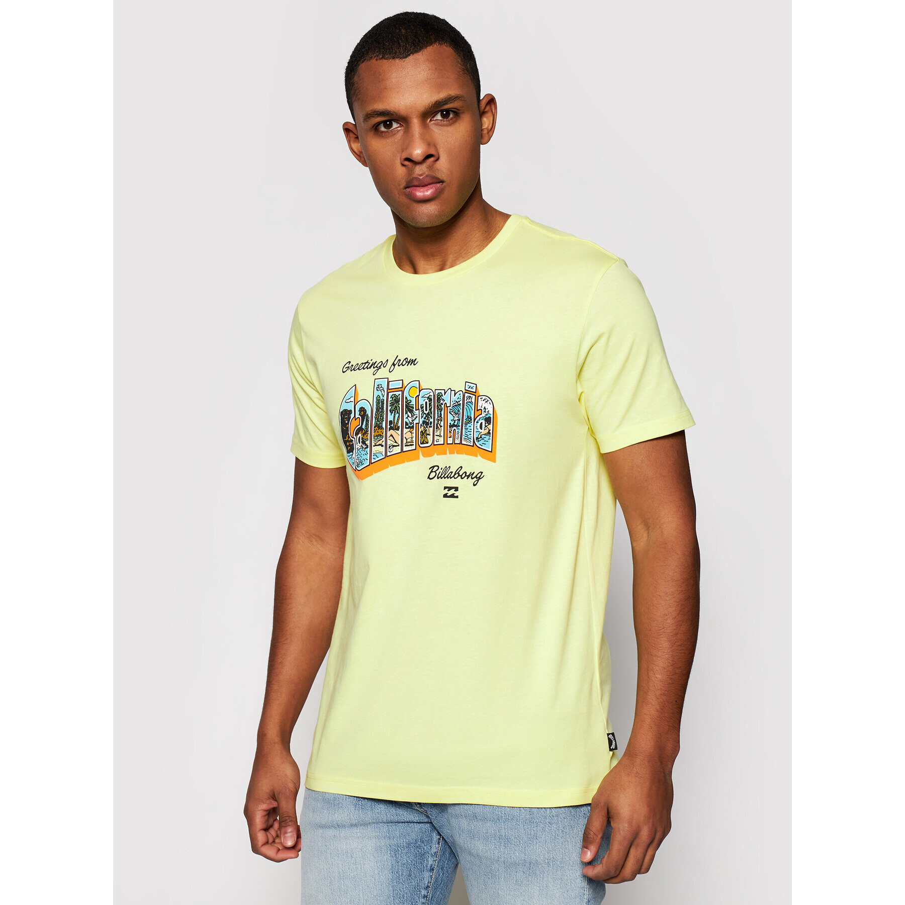 Billabong Тишърт Greetings W1SS56BIP1 Жълт Regular Fit - Pepit.bg