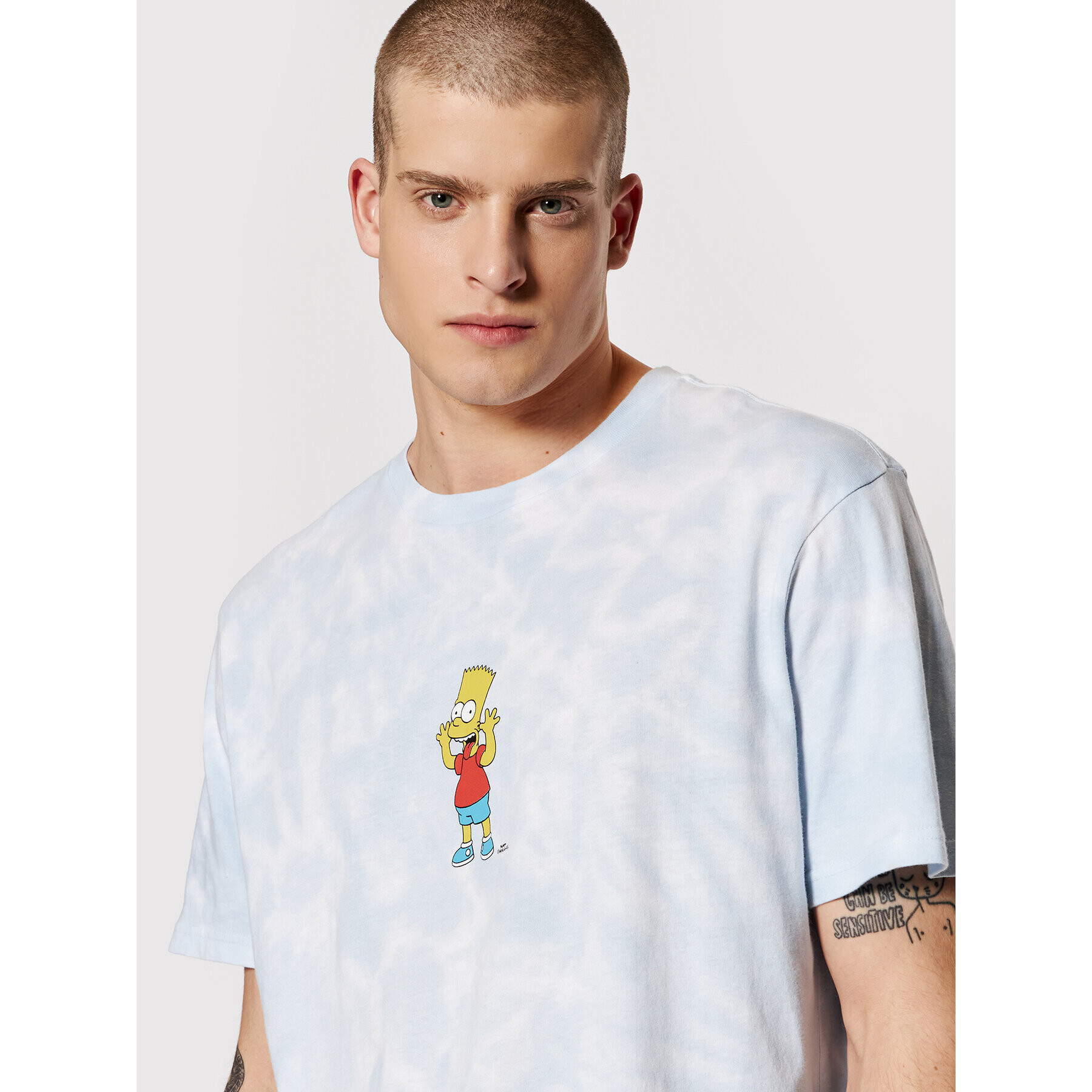 Billabong Тишърт SIMPSONS Bart A1SS34 Син Relaxed Fit - Pepit.bg