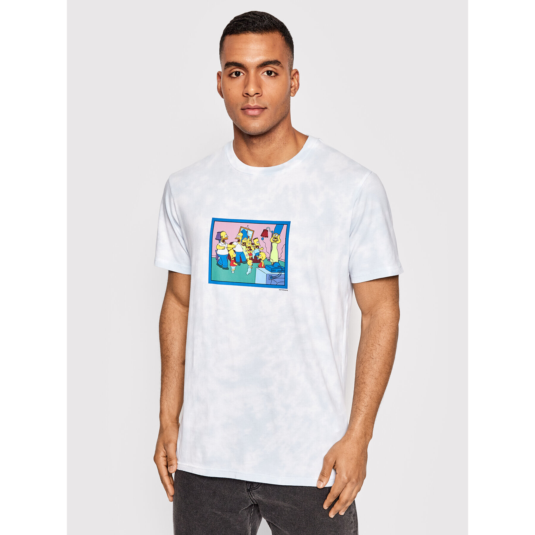 Billabong Тишърт SIMPSONS Couch Gag C1SS74 BIP2 Бял Regular Fit - Pepit.bg