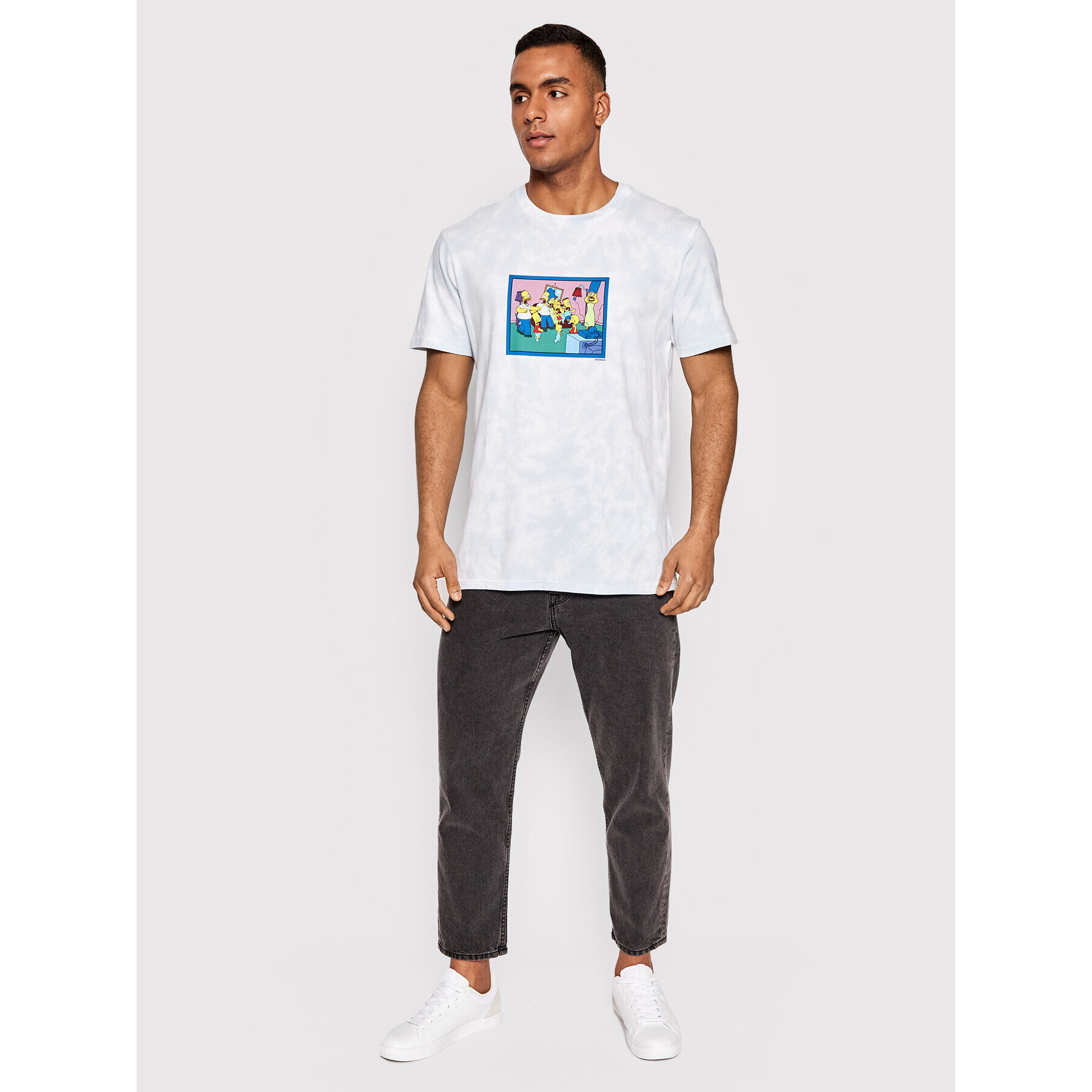 Billabong Тишърт SIMPSONS Couch Gag C1SS74 BIP2 Бял Regular Fit - Pepit.bg
