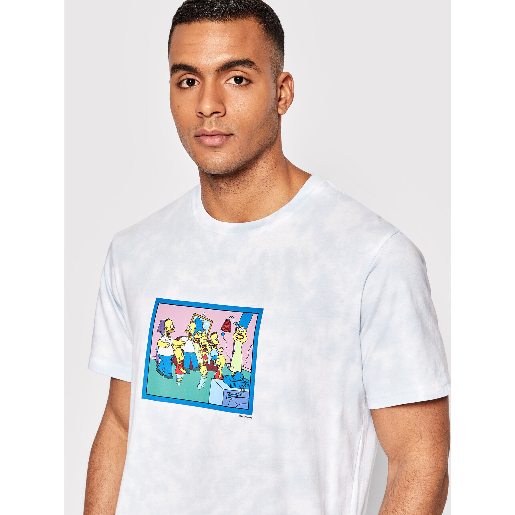 Billabong Тишърт SIMPSONS Couch Gag C1SS74 BIP2 Бял Regular Fit - Pepit.bg