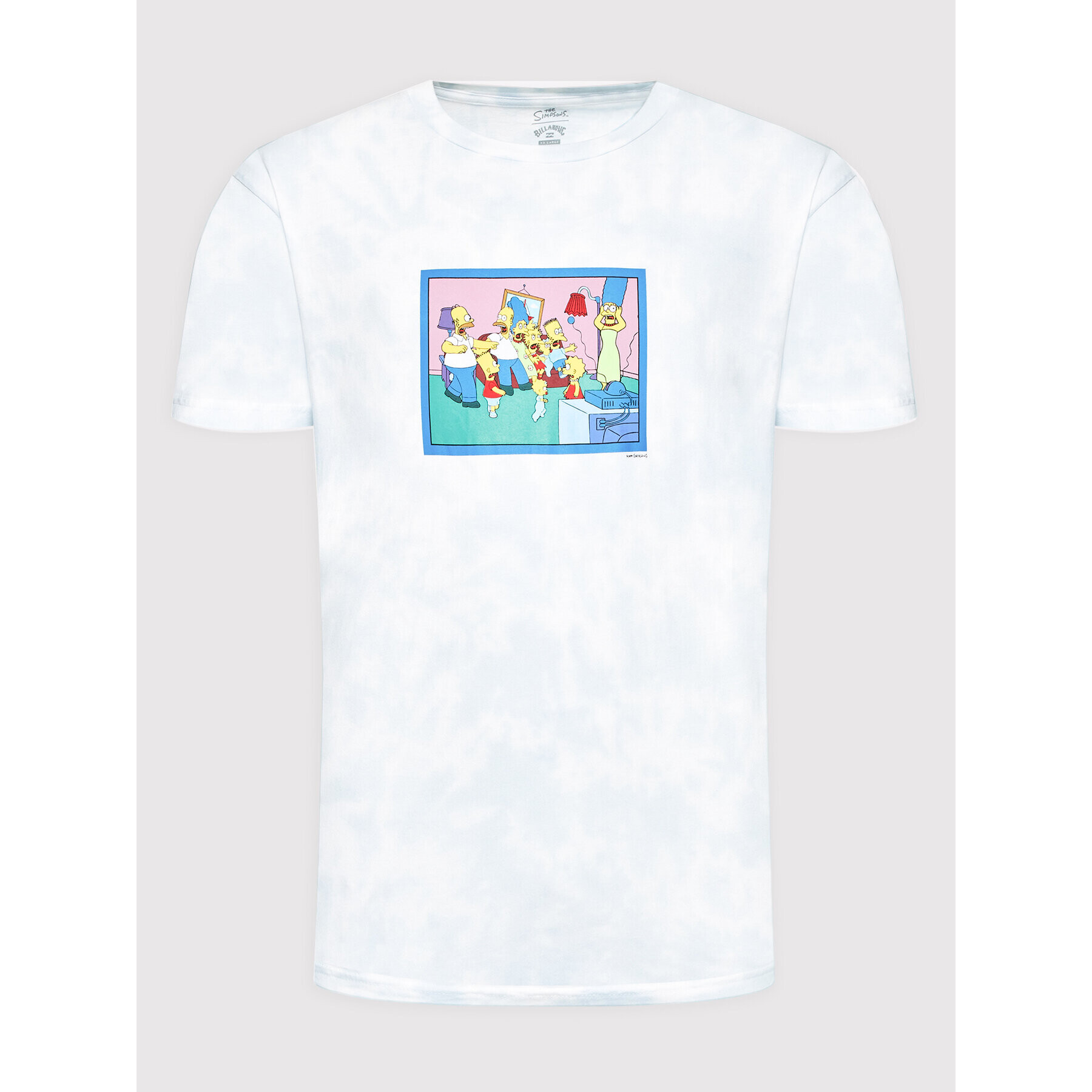 Billabong Тишърт SIMPSONS Couch Gag C1SS74 BIP2 Бял Regular Fit - Pepit.bg