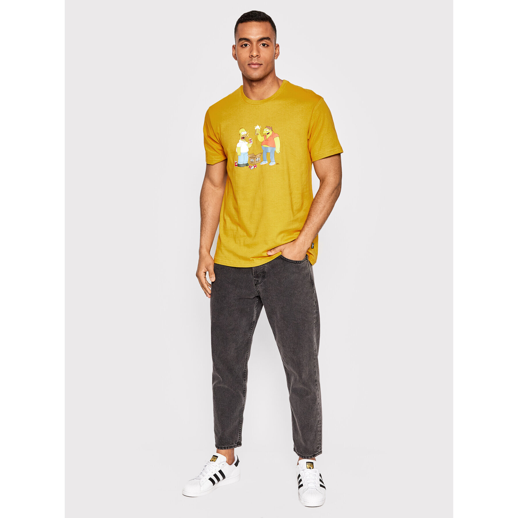 Billabong Тишърт SIMPSONS Duff Buds C1SS76 BIP2 Жълт Regular Fit - Pepit.bg