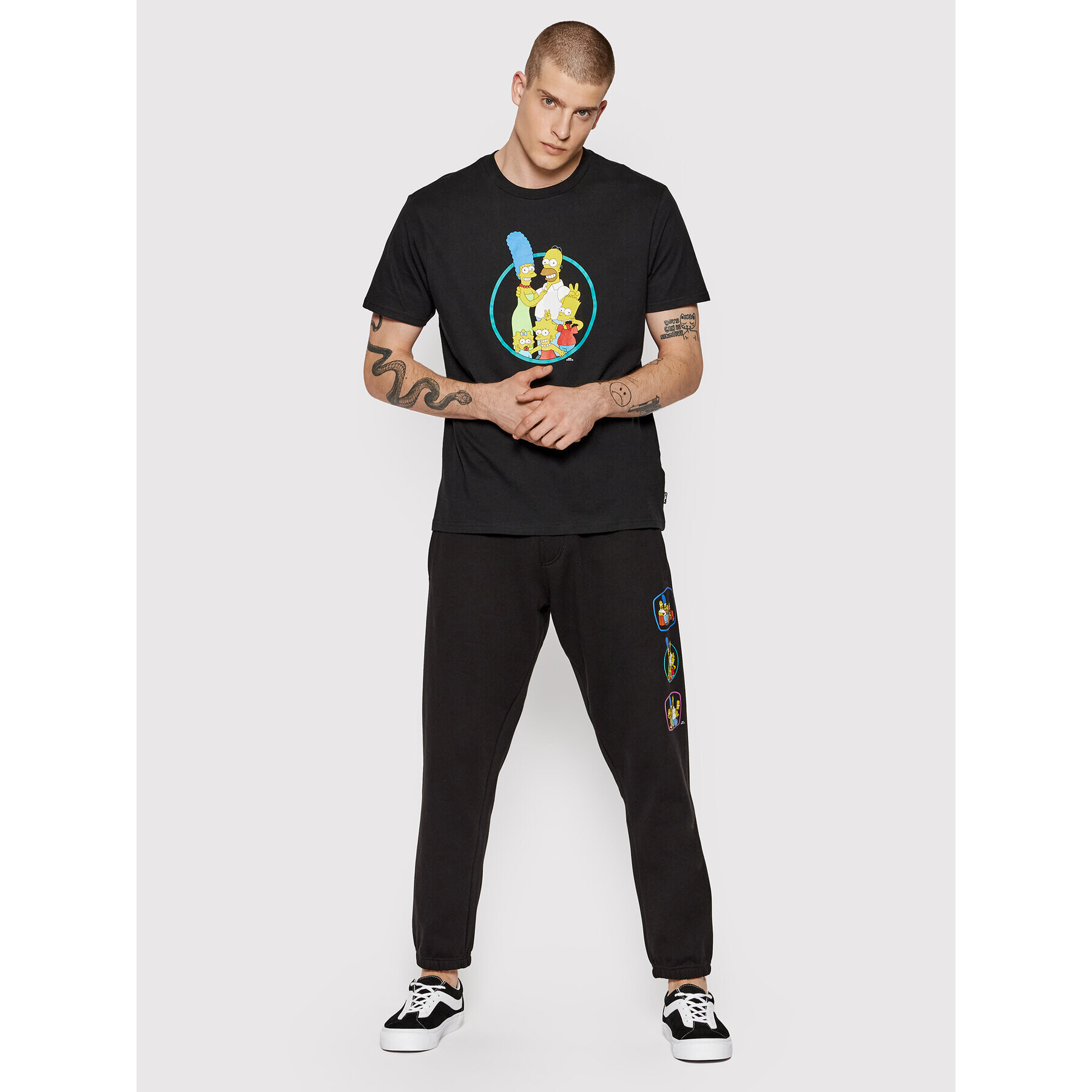 Billabong Тишърт SIMPSONS Family A1SS36 Черен Relaxed Fit - Pepit.bg