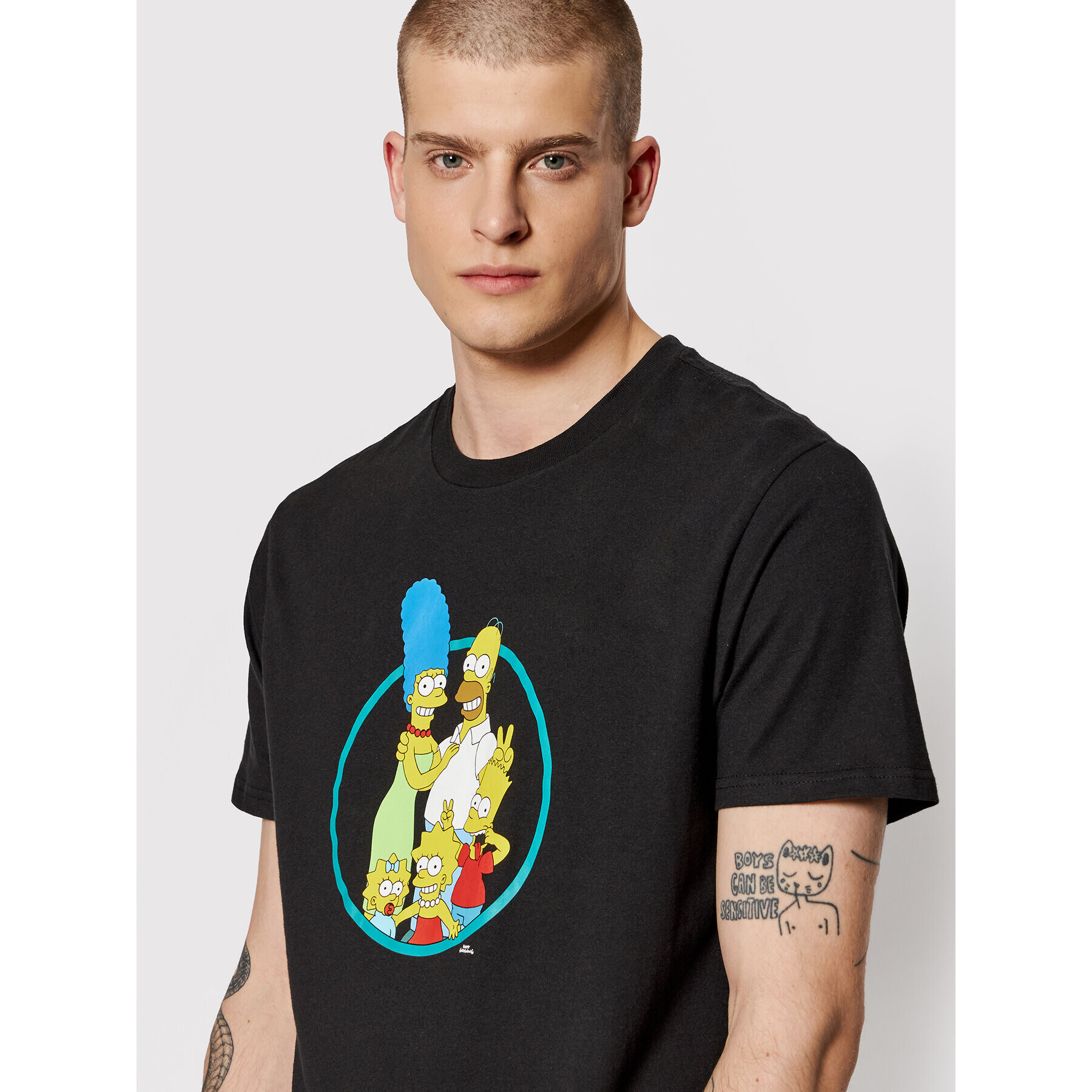 Billabong Тишърт SIMPSONS Family A1SS36 Черен Relaxed Fit - Pepit.bg