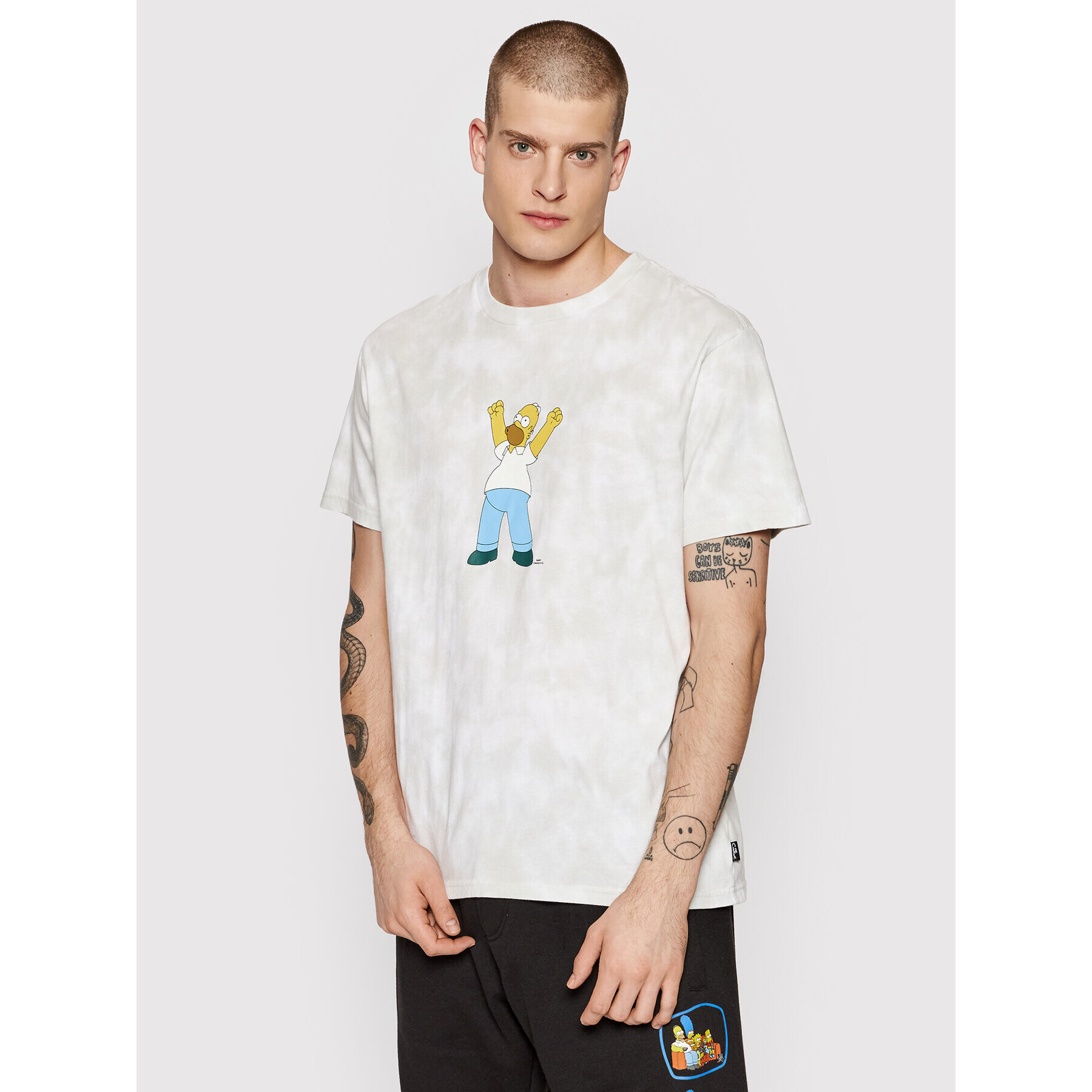 Billabong Тишърт SIMPSONS Homer A1SS37 Бежов Relaxed Fit - Pepit.bg