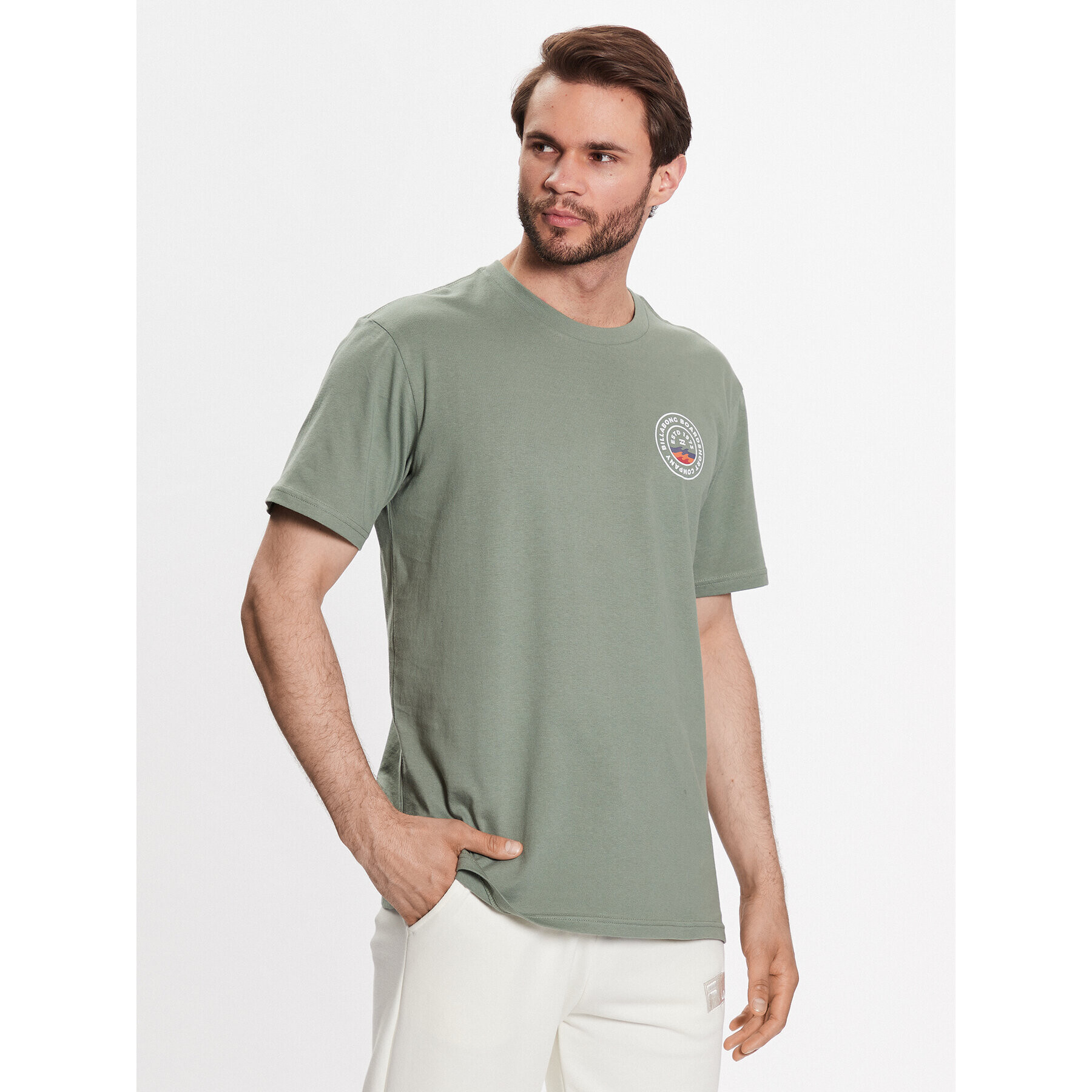 Billabong Тишърт Walled ABYZT01700 Зелен Regular Fit - Pepit.bg