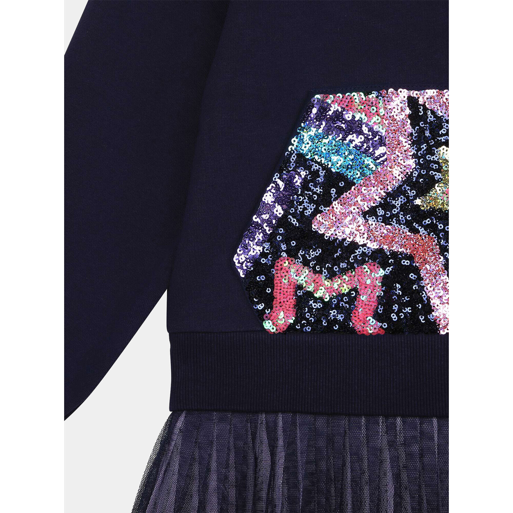 Billieblush Плетена рокля U12855 Тъмносин Regular Fit - Pepit.bg