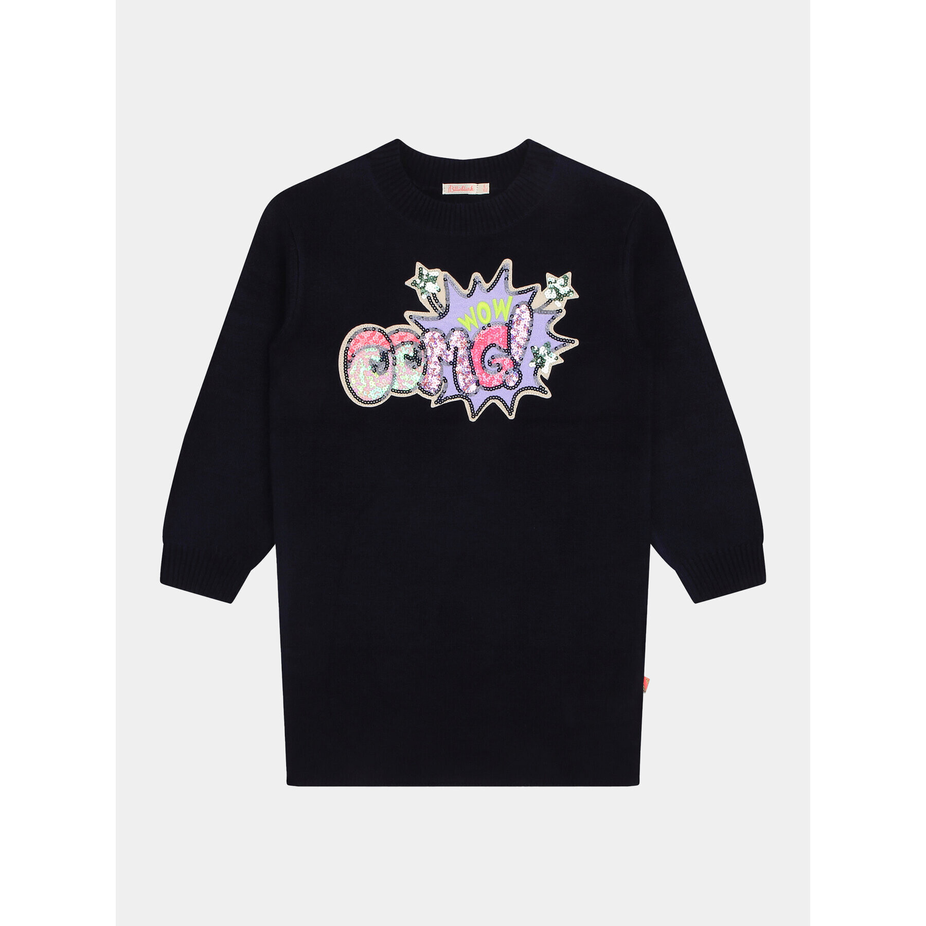 Billieblush Плетена рокля U12865 Тъмносин Regular Fit - Pepit.bg