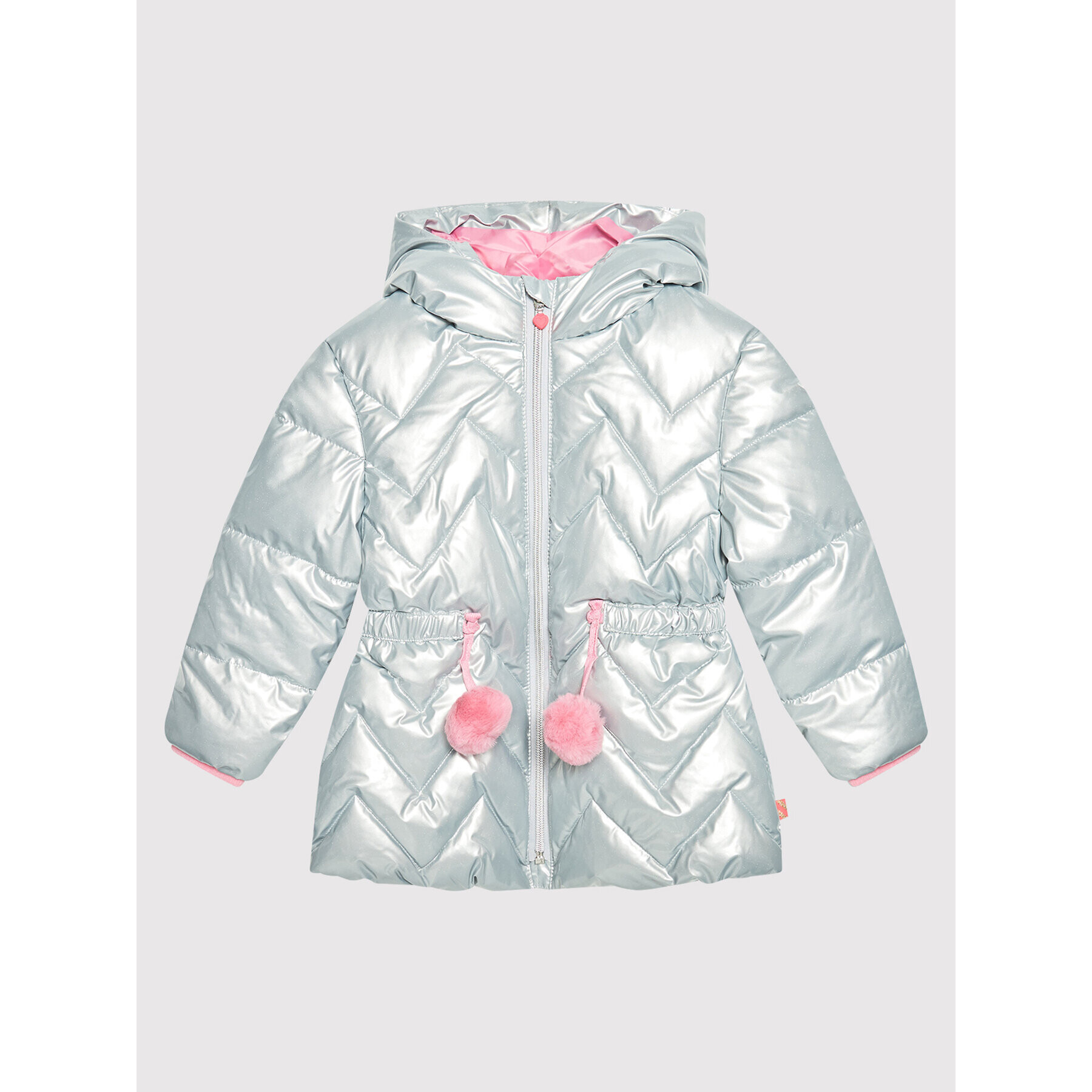 Billieblush Пухено яке U16302 Сребрист Regular Fit - Pepit.bg
