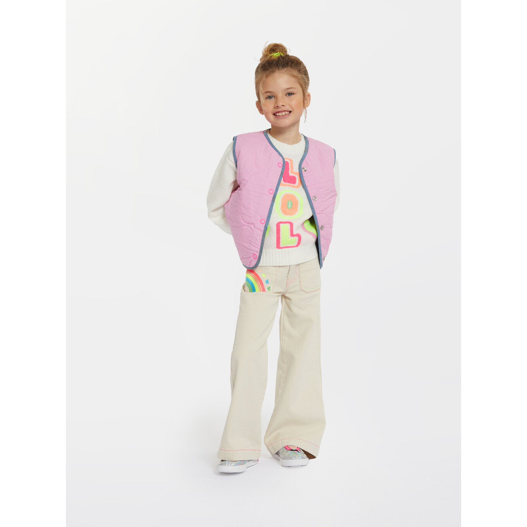 Billieblush Пуловер U15B55 Екрю Regular Fit - Pepit.bg