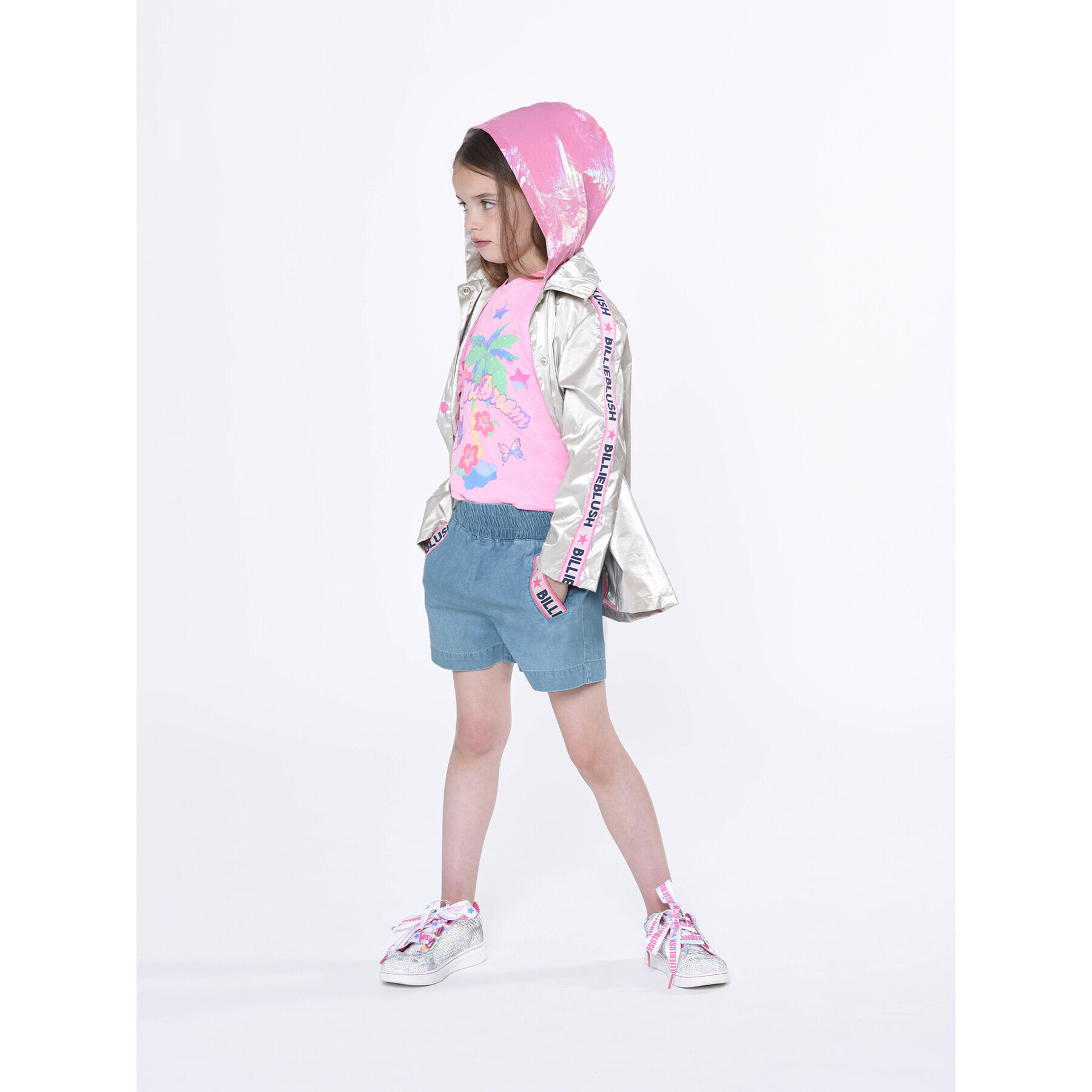 Billieblush Шорти от плат U14668 Син Regular Fit - Pepit.bg