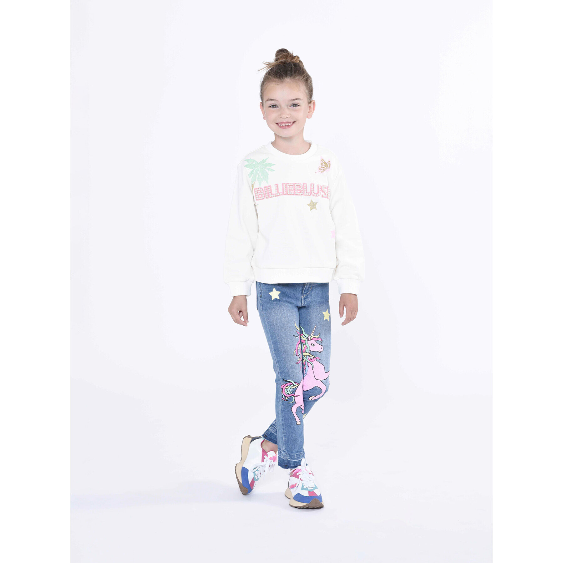 Billieblush Суитшърт U15A96 Екрю Regular Fit - Pepit.bg