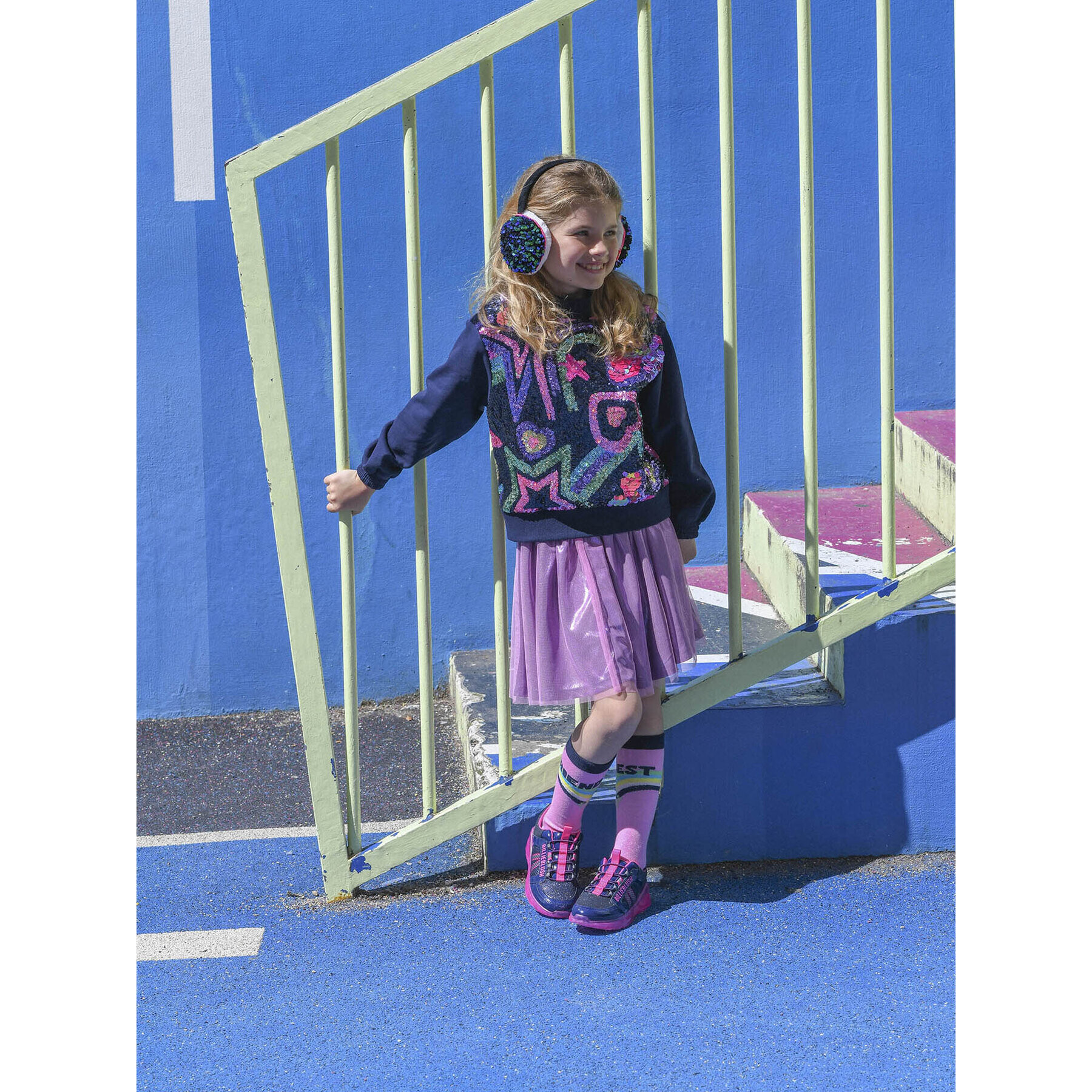 Billieblush Суитшърт U15B77 Тъмносин Regular Fit - Pepit.bg