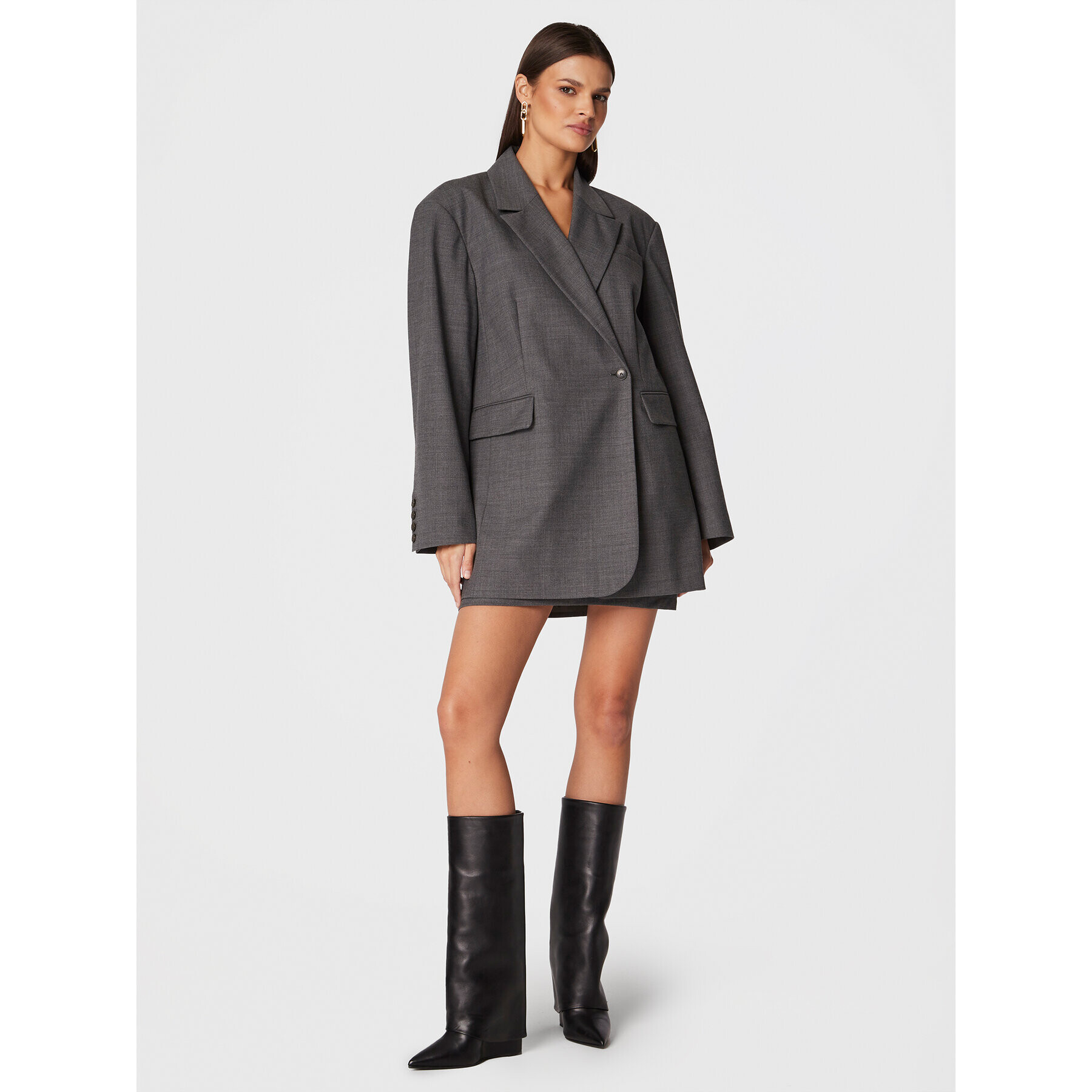 Birgitte Herskind Мини пола Denise 4574879 Сив Regular Fit - Pepit.bg