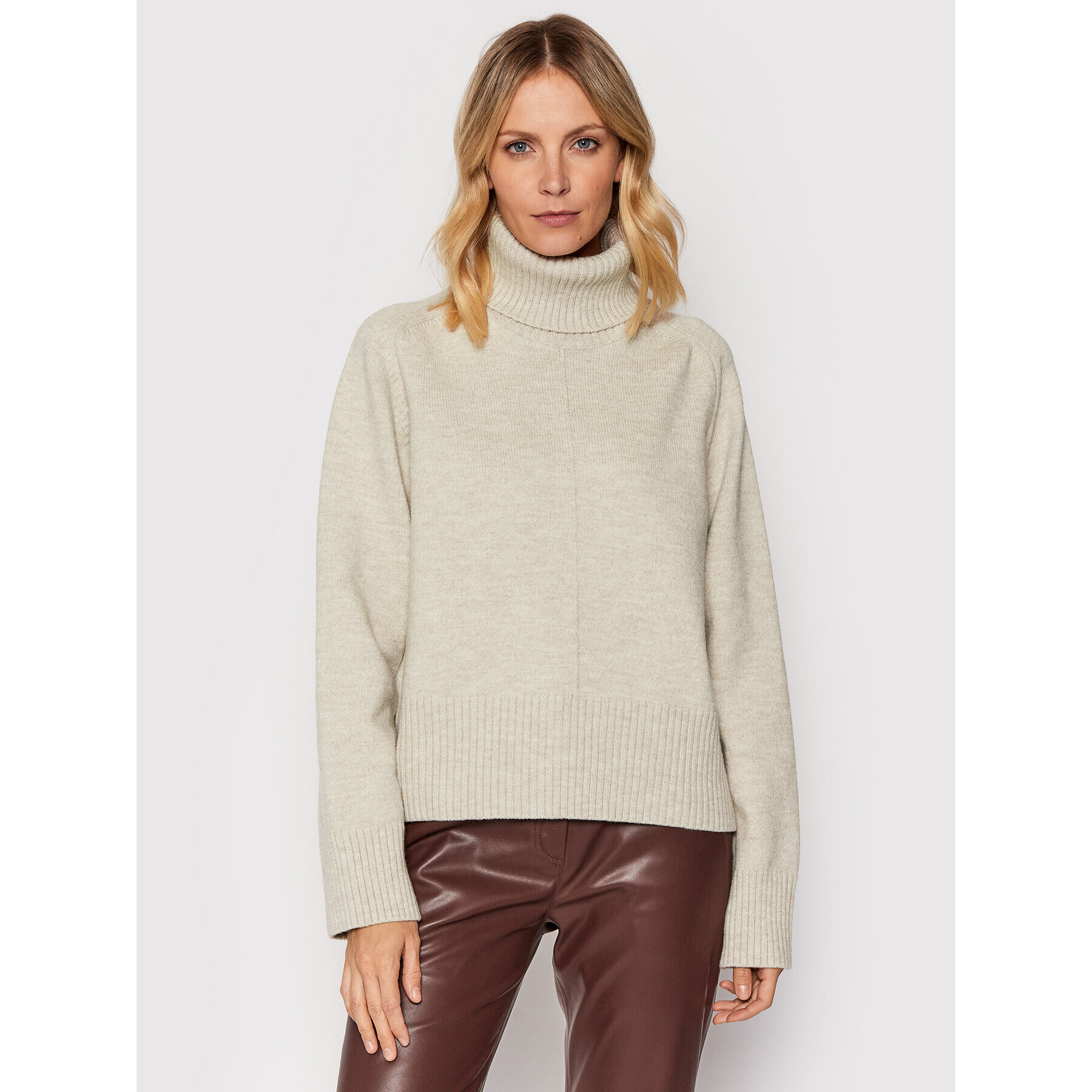 Birgitte Herskind Поло Flow Knit 4104803 Бежов Regular Fit - Pepit.bg