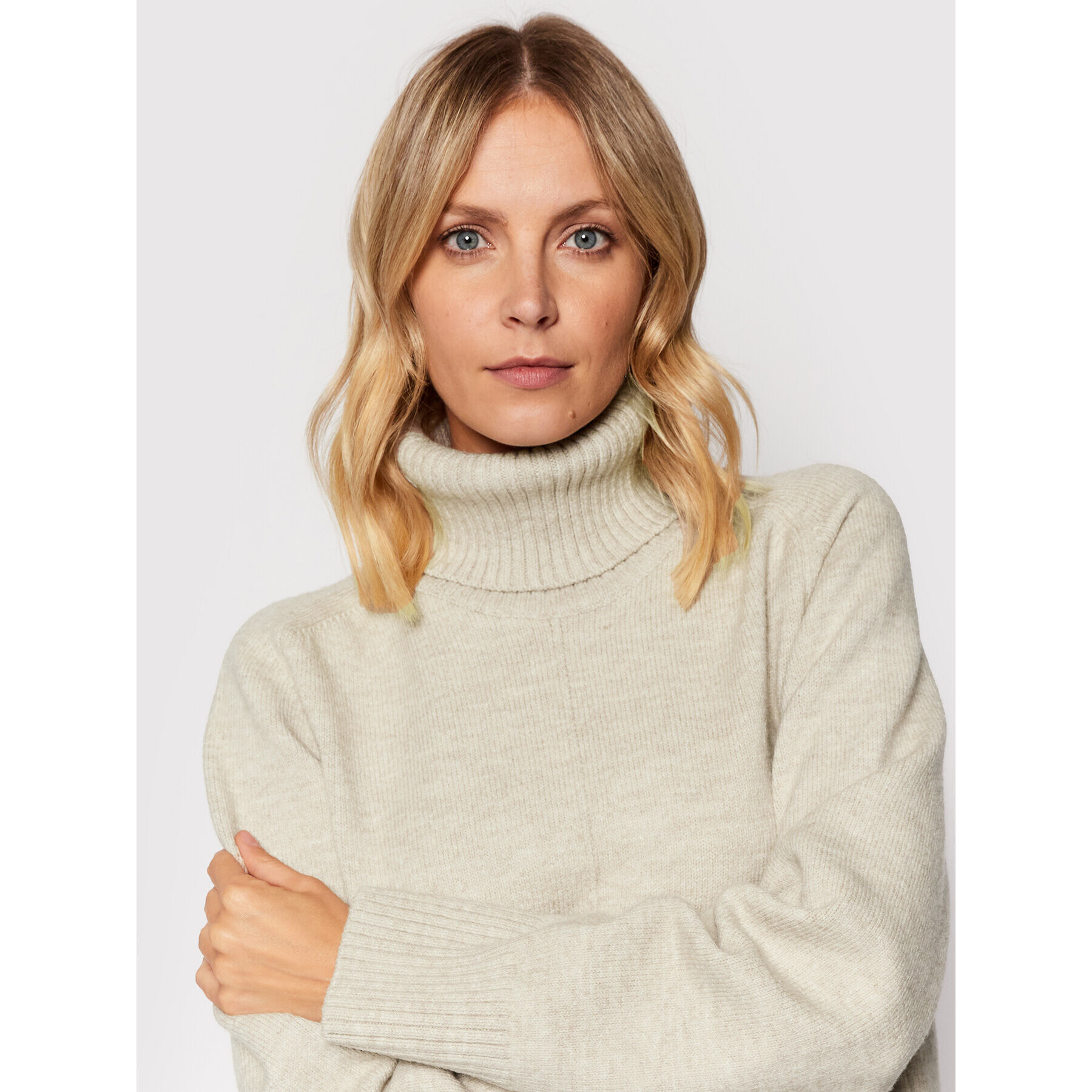 Birgitte Herskind Поло Flow Knit 4104803 Бежов Regular Fit - Pepit.bg