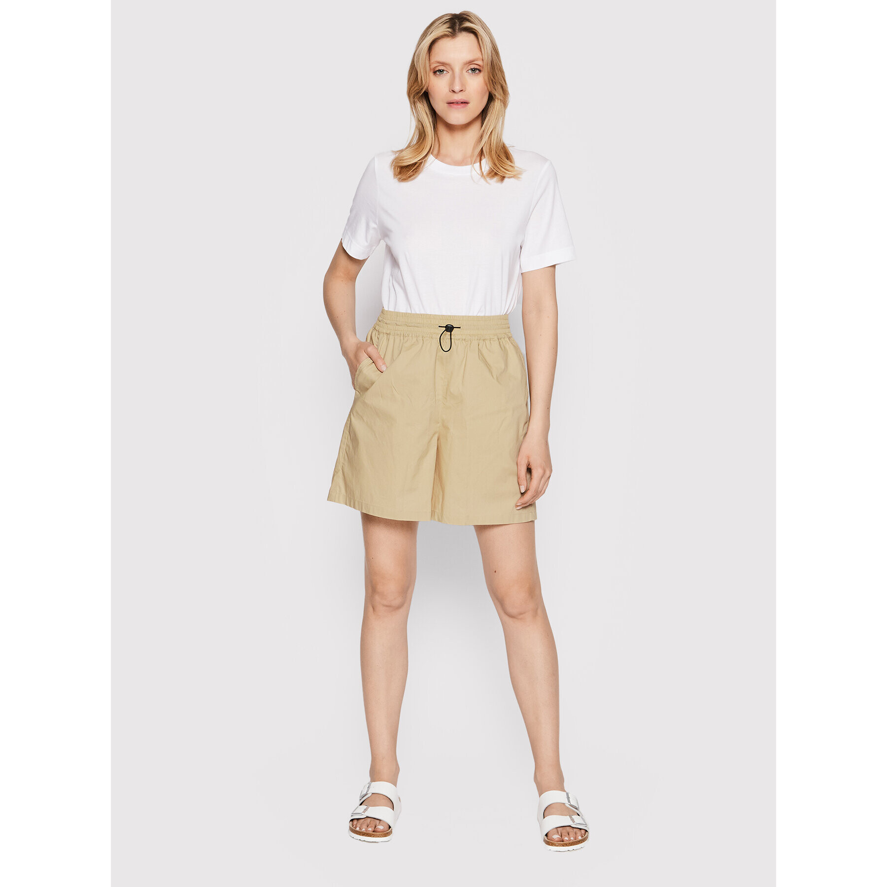 Birgitte Herskind Шорти от плат Brown 4340610 Бежов Relaxed Fit - Pepit.bg