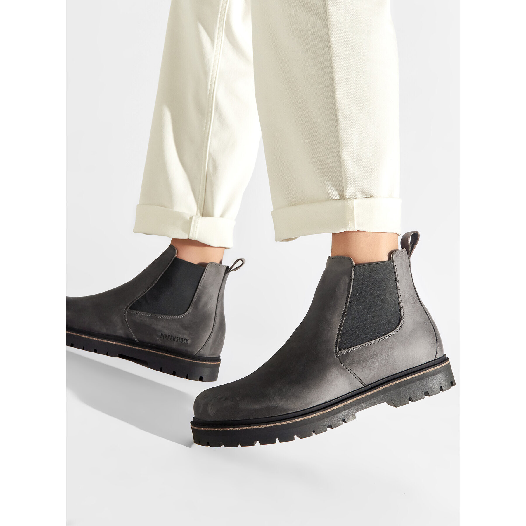 Birkenstock Боти тип челси Staon II Сив - Pepit.bg