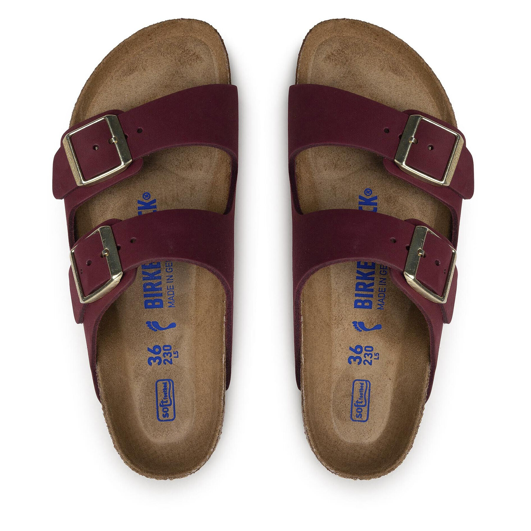 Birkenstock Чехли Arizona 1020602 Бордо - Pepit.bg