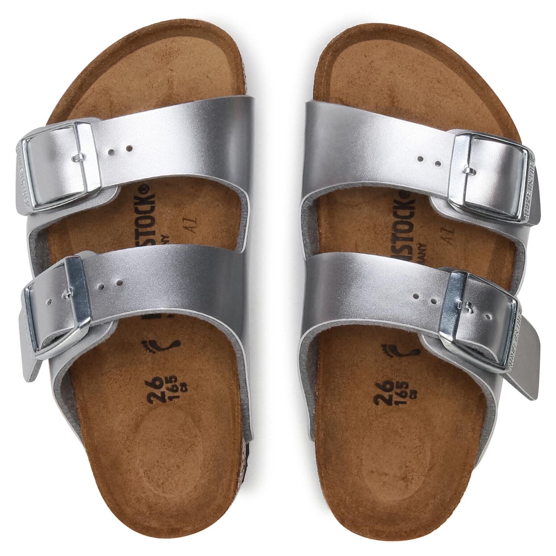 Birkenstock Чехли Arizona Kids 1019400 Сребрист - Pepit.bg