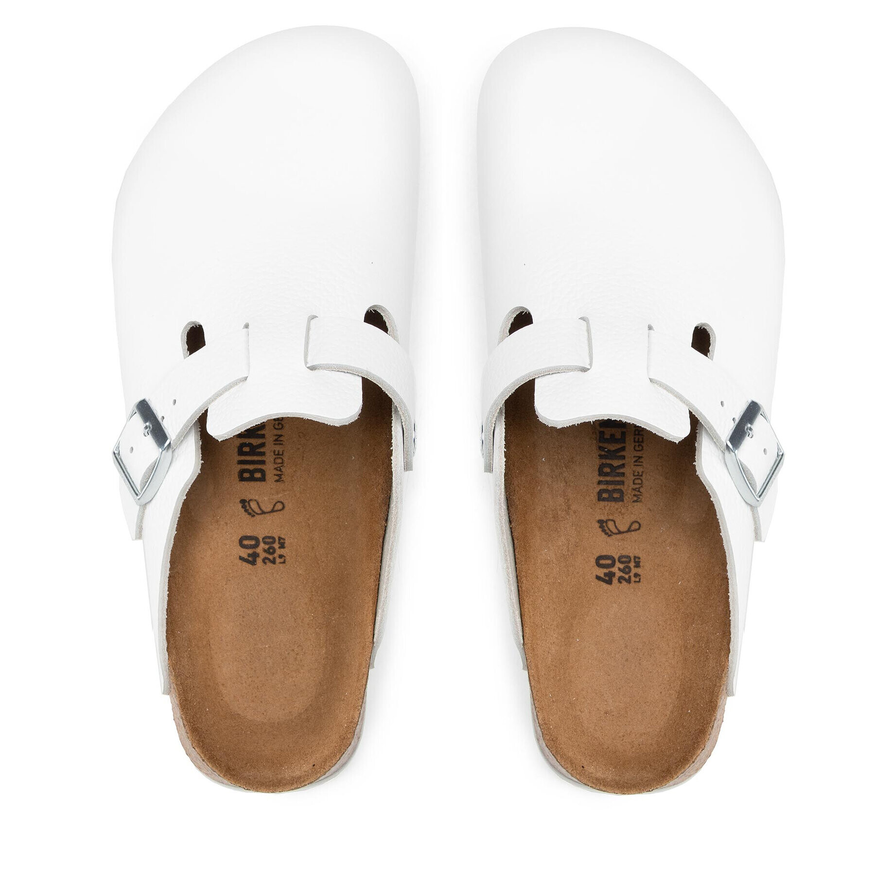 Birkenstock Чехли Boston Bs 0060134 Бял - Pepit.bg