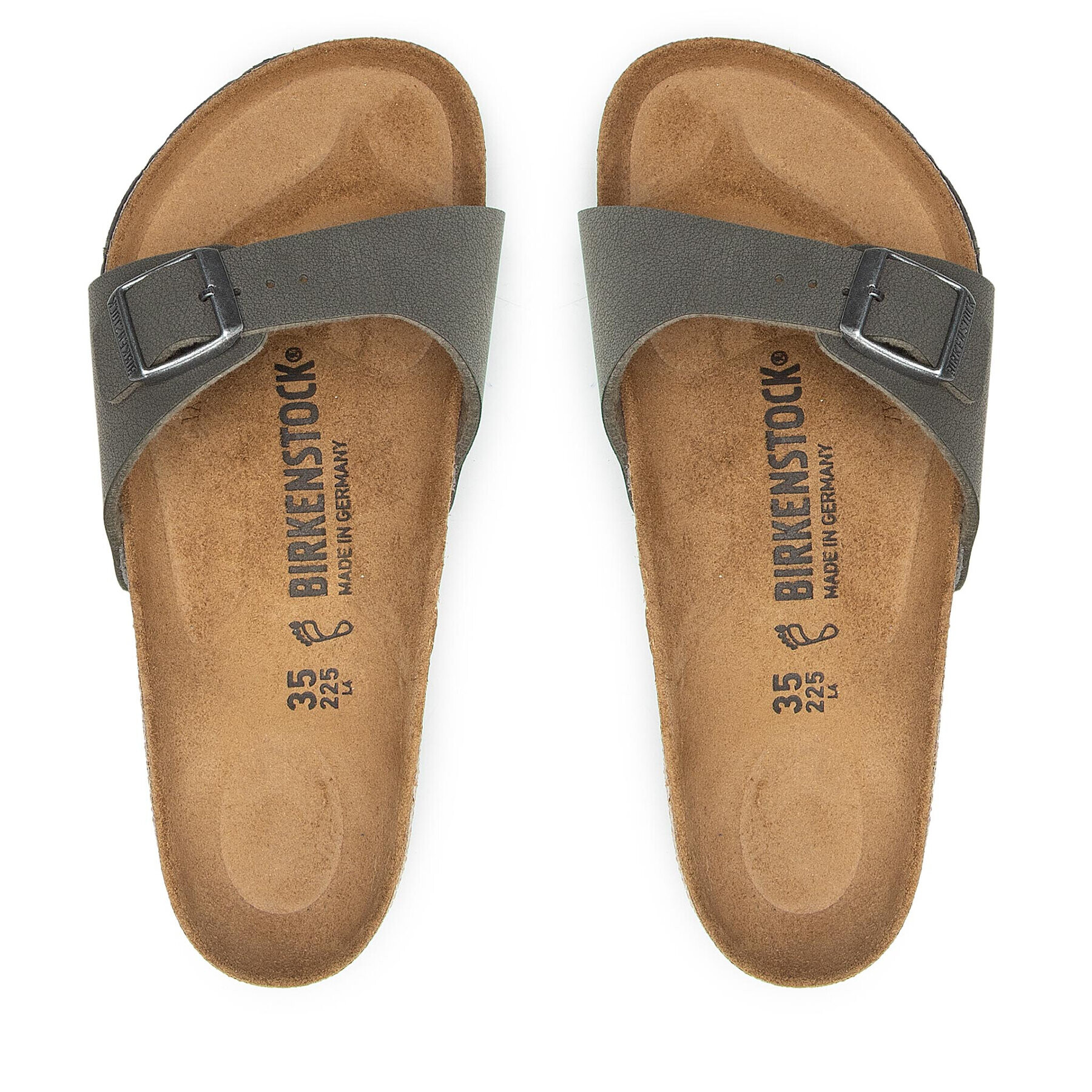 Birkenstock Чехли Madrid Bs 1013909 Сив - Pepit.bg