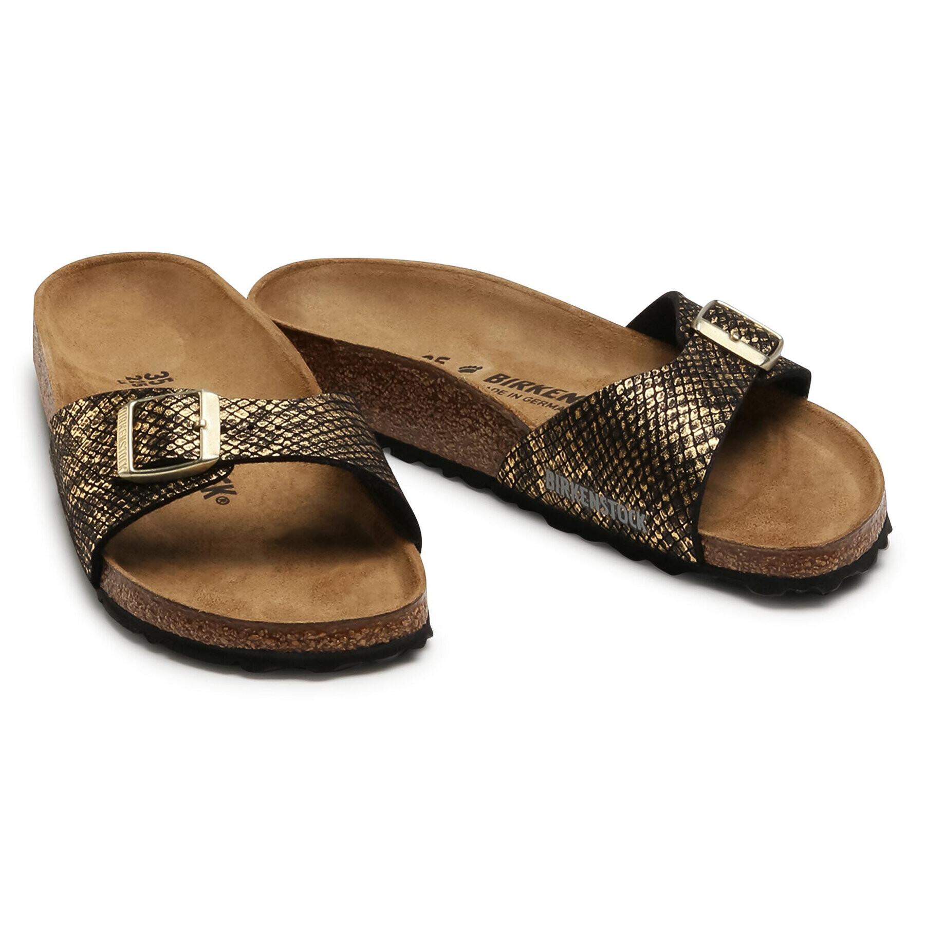Birkenstock Чехли Madrid BS 1018666 Златист - Pepit.bg