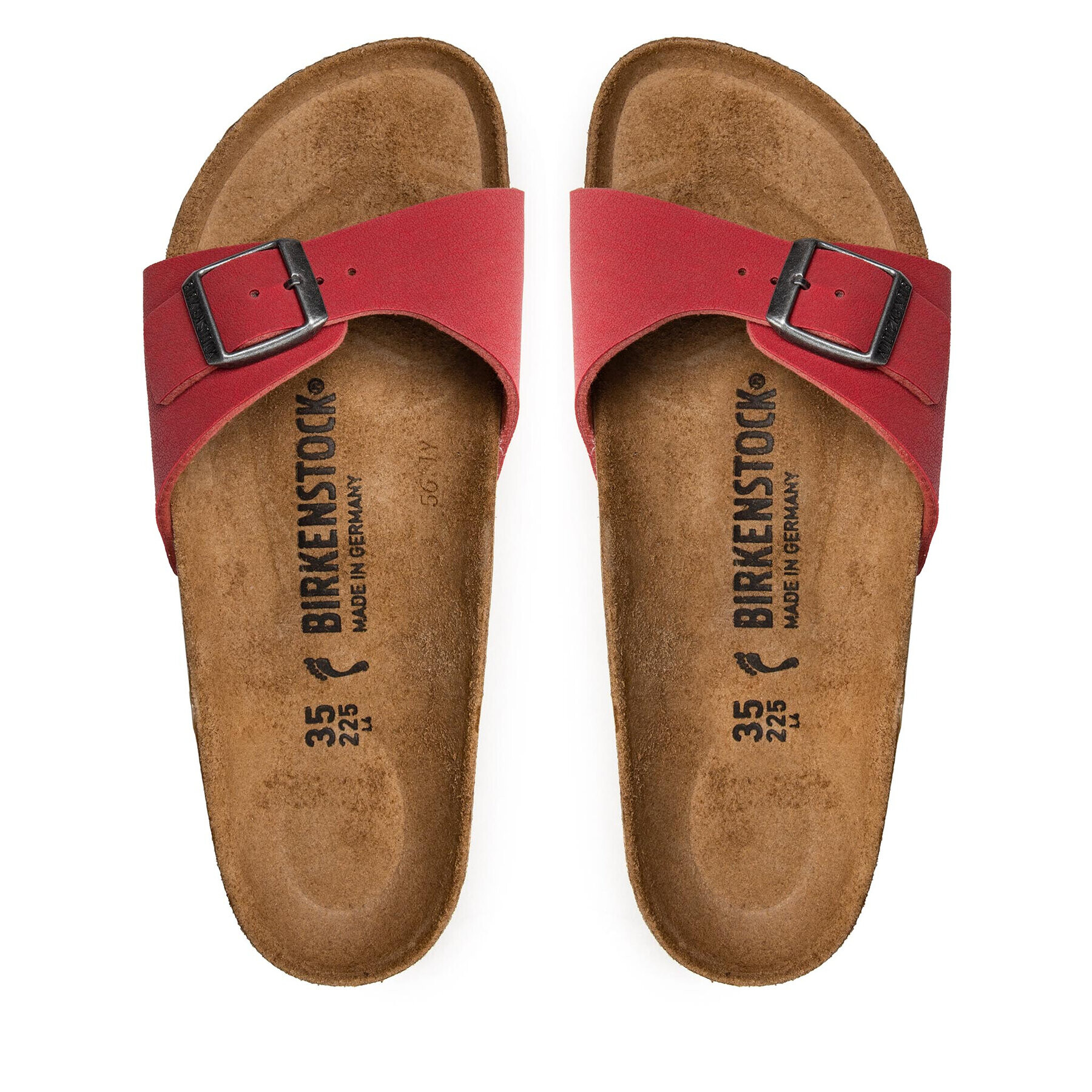 Birkenstock Чехли Madrid Bs 1021002 Червен - Pepit.bg