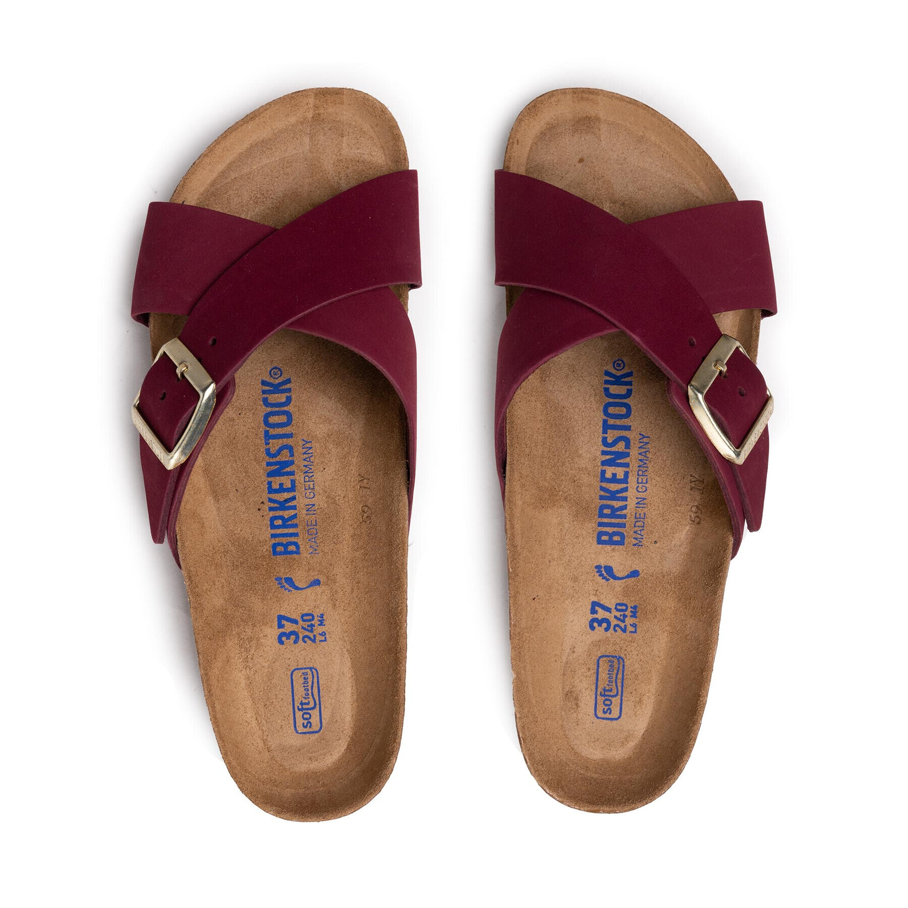 Birkenstock Чехли Siena II 1020628 Бордо - Pepit.bg