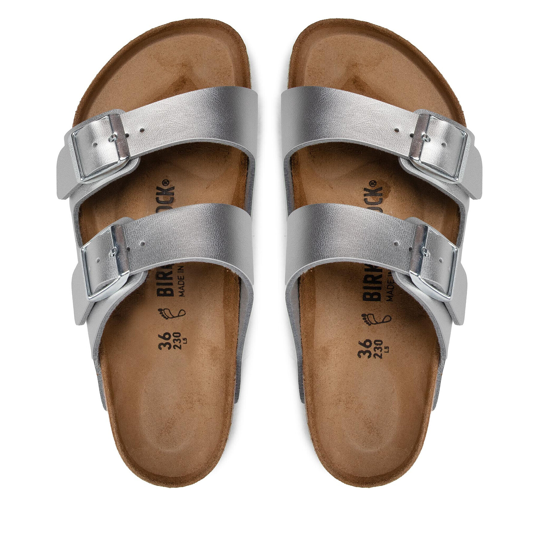 Birkenstock Чехли Arizona 1012282 Сребрист - Pepit.bg