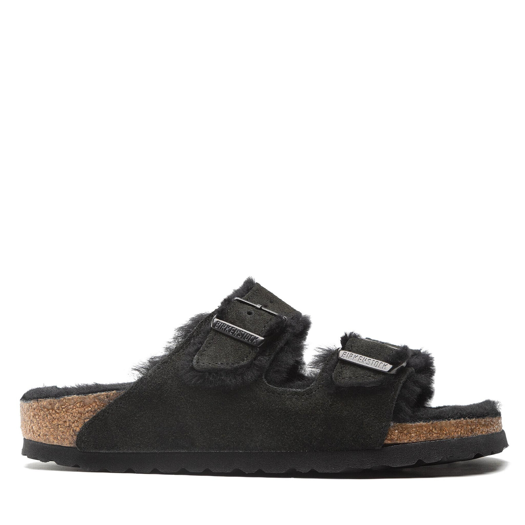 Birkenstock Чехли Arizona Shearling 0752663 Черен - Pepit.bg