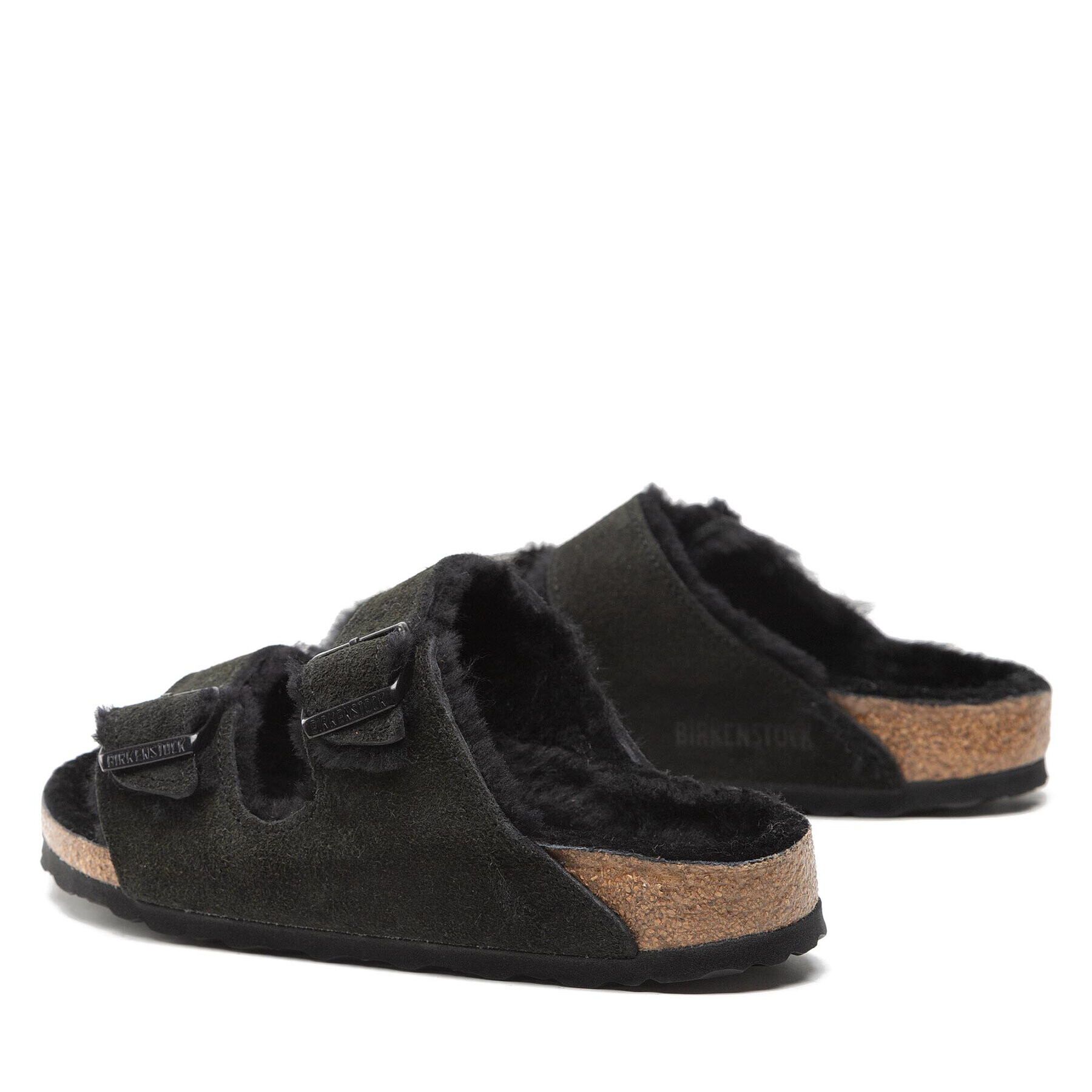 Birkenstock Чехли Arizona Shearling 0752663 Черен - Pepit.bg