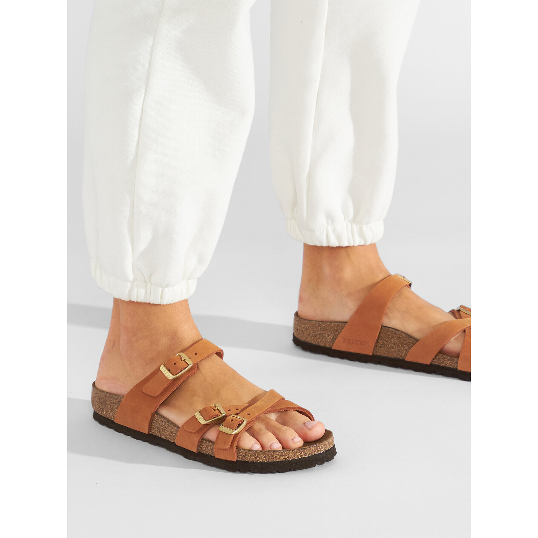Birkenstock Чехли Franca 1021518 Кафяв - Pepit.bg