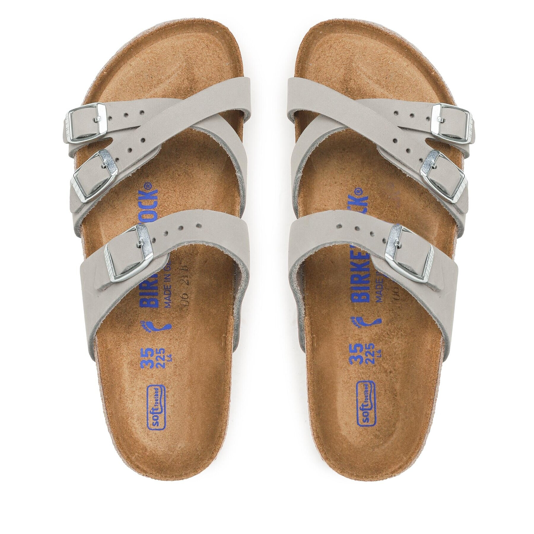 Birkenstock Чехли Franca 1023354 Сив - Pepit.bg