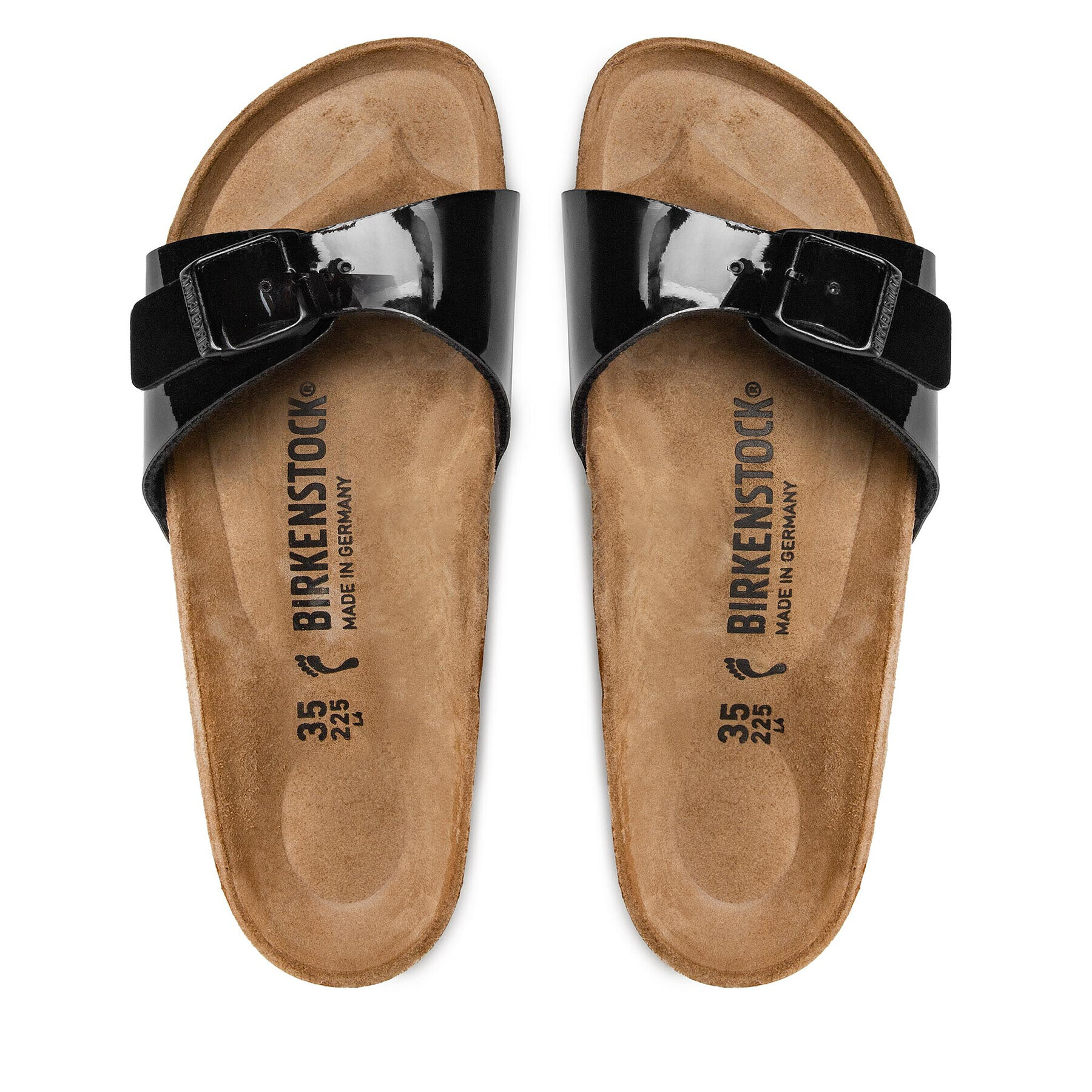 Birkenstock Чехли Madrid 040303 Черен - Pepit.bg