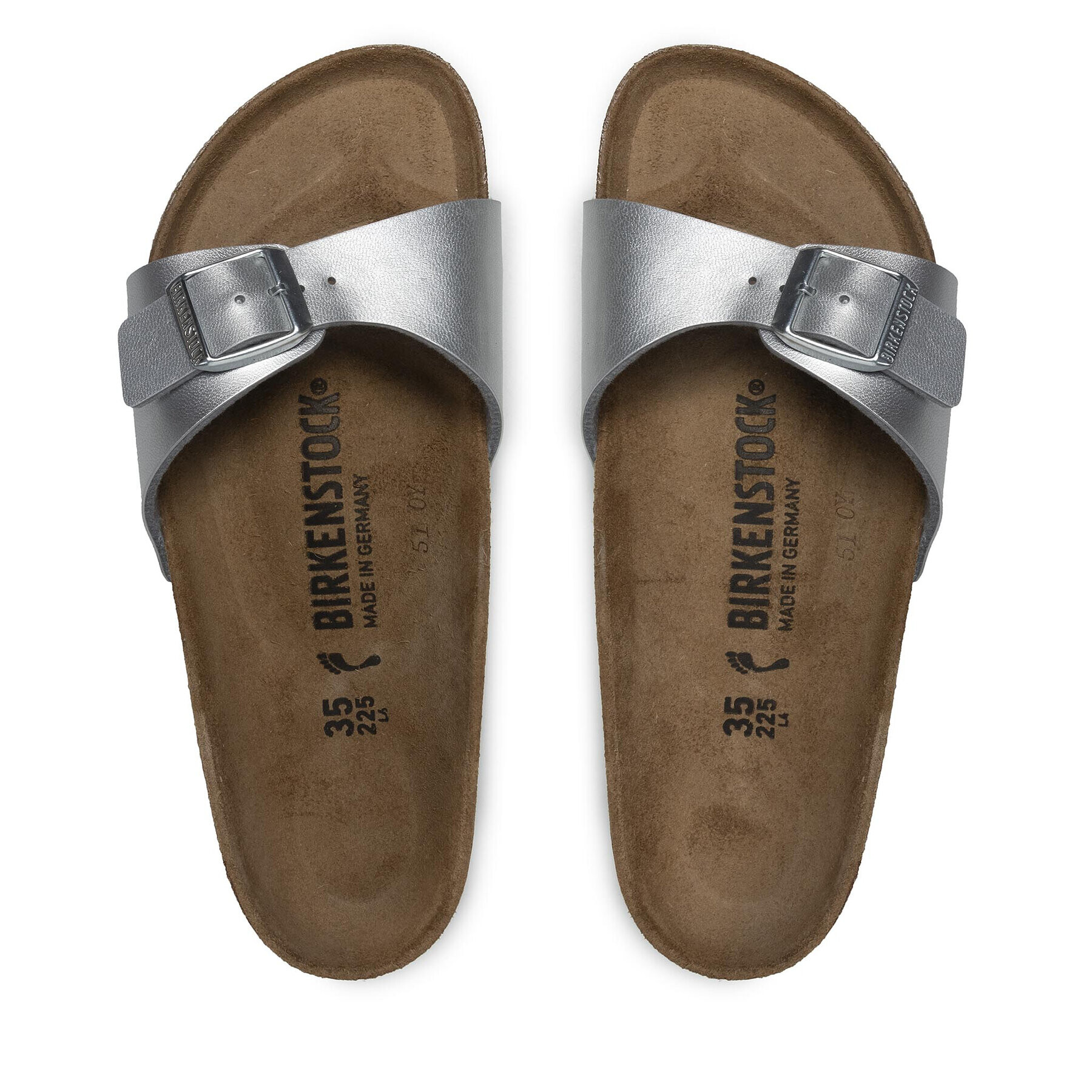 Birkenstock Чехли Madrid Bs 0040413 Сребрист - Pepit.bg