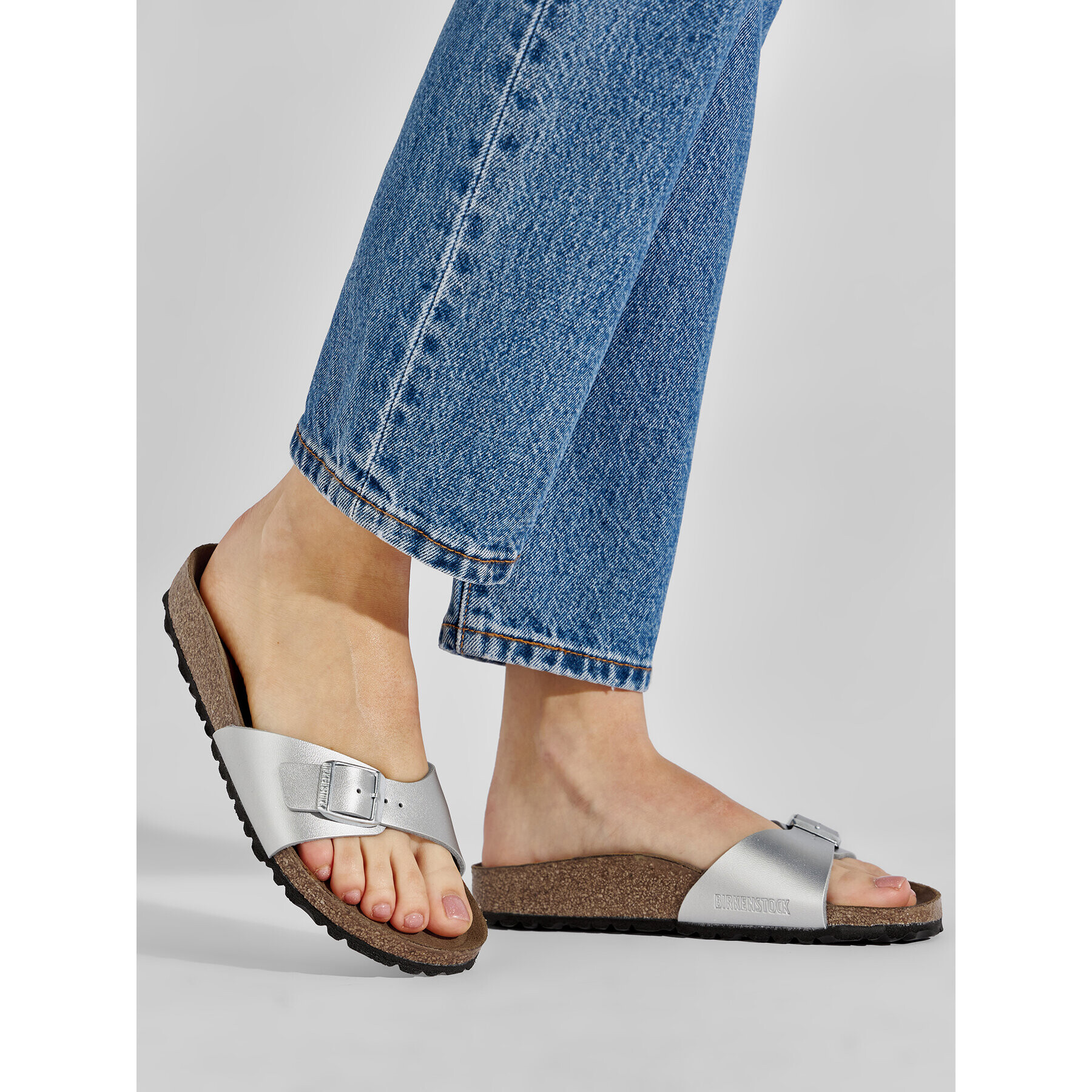 Birkenstock Чехли Madrid Bs 0040413 Сребрист - Pepit.bg